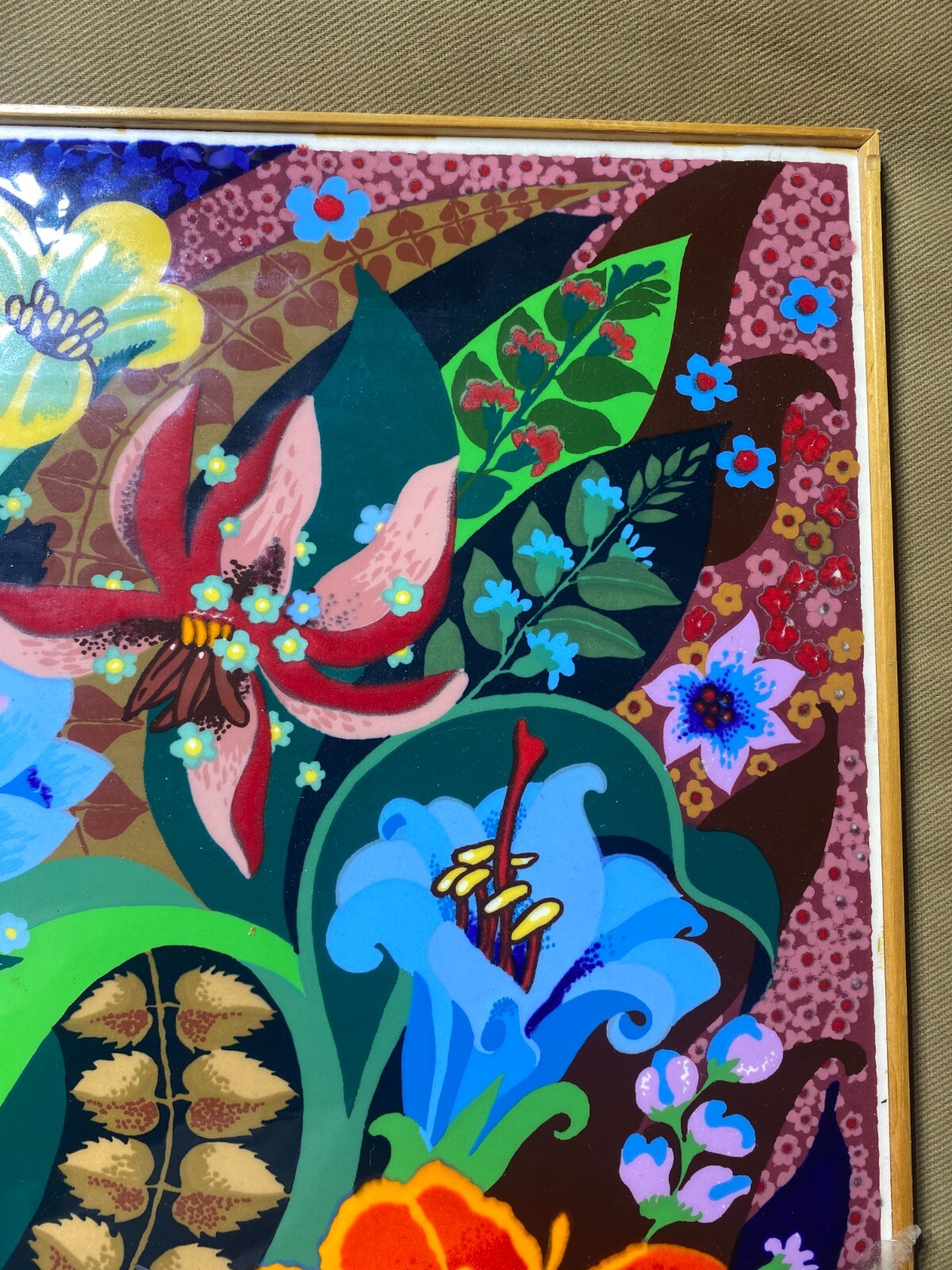 Stunning Noel Spangler «Flower Forms II, A Country Gathering» Enamel On Aluminum