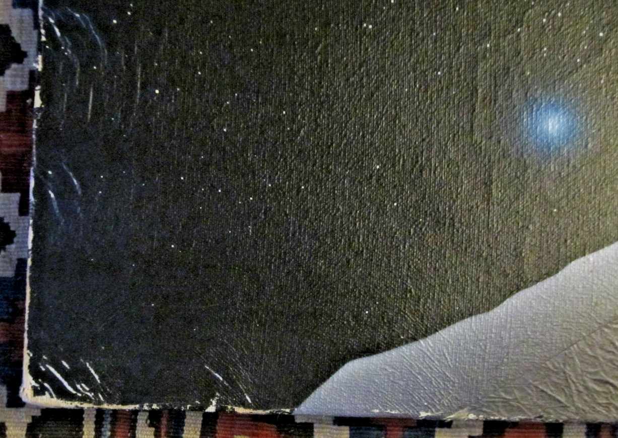 Vintage «Futuristic Outer Space» by De Grootz original large unframed canvas