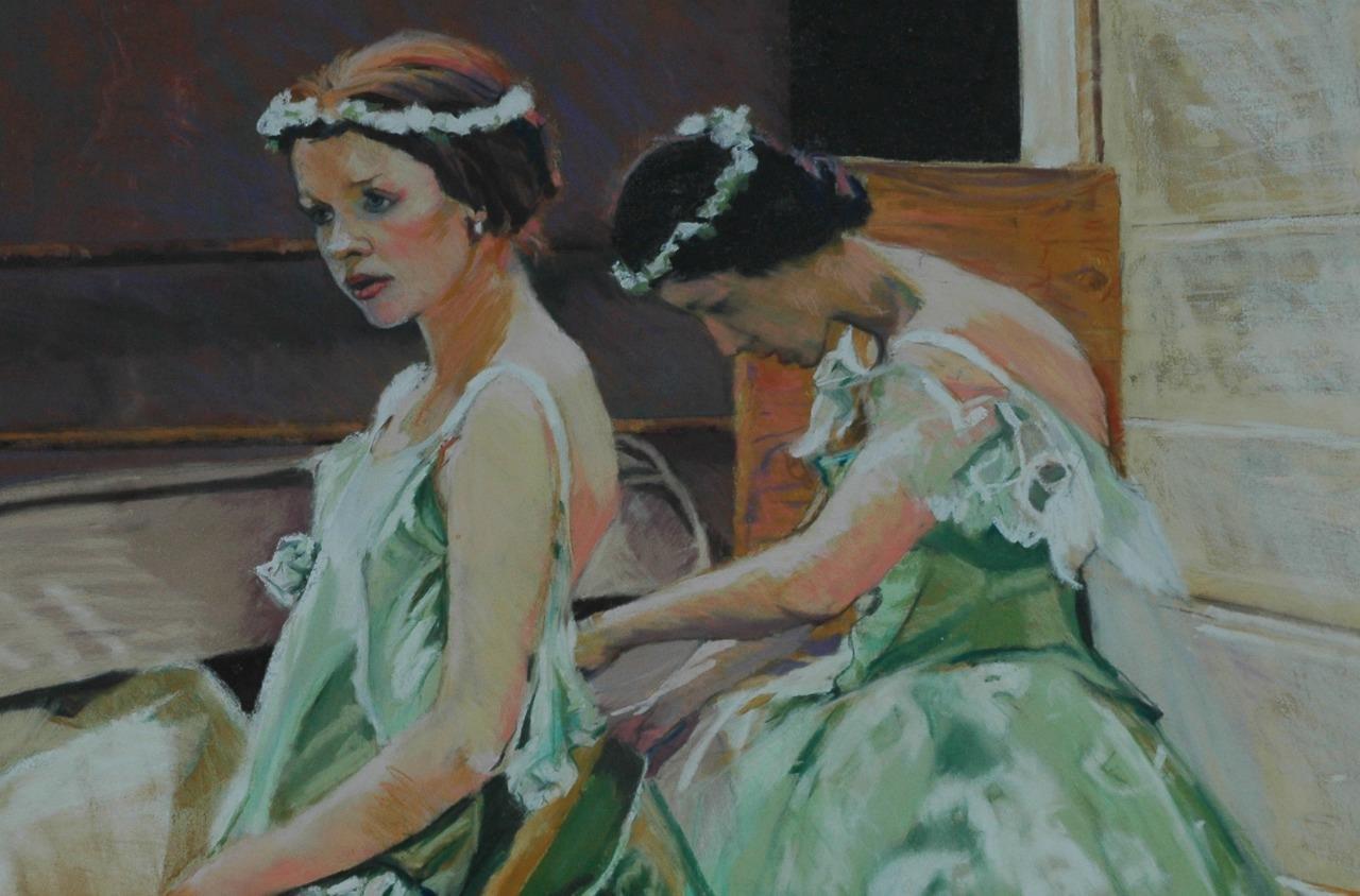 Beautiful Watercolor Titled «Two Dancers» by New Jersey Artist Rhoda Yanow