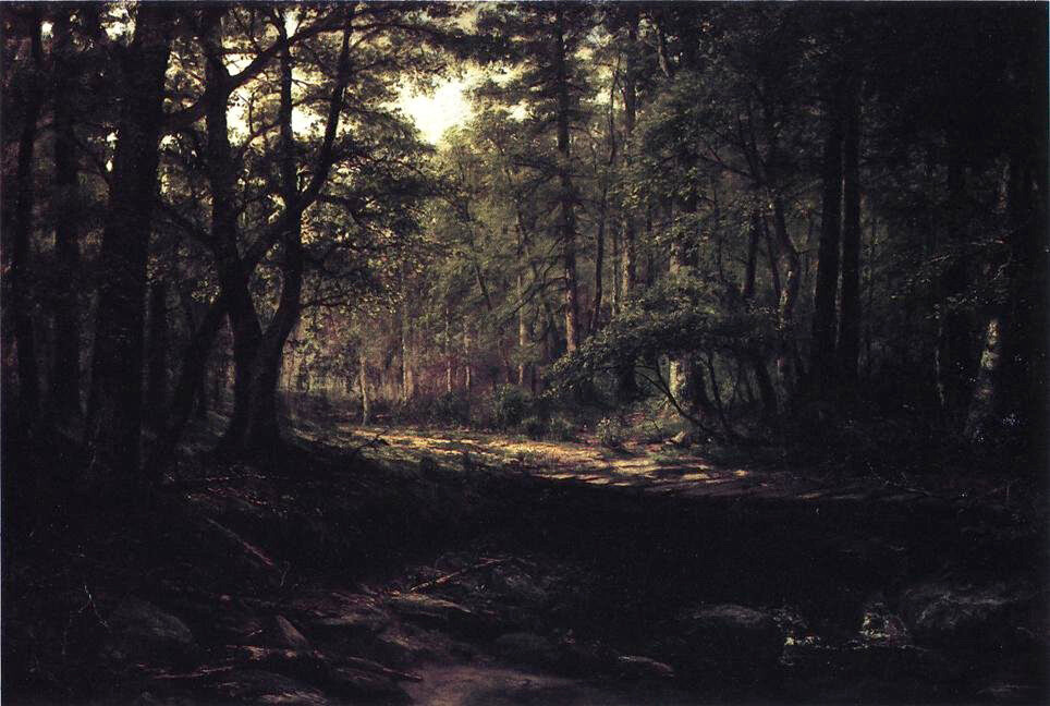 Oil painting landsacpe Corduroy-Road-aka-Old-Road-Scalp-Level-George-Hetzel art