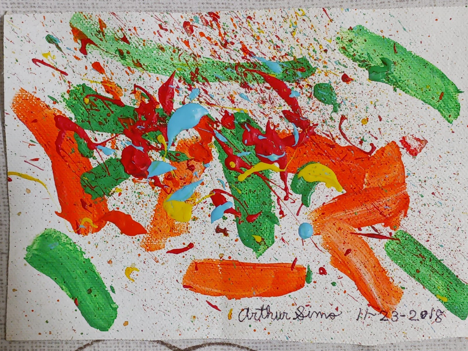 Paint 5 x 7 Acrylic on Canvas cloth.
