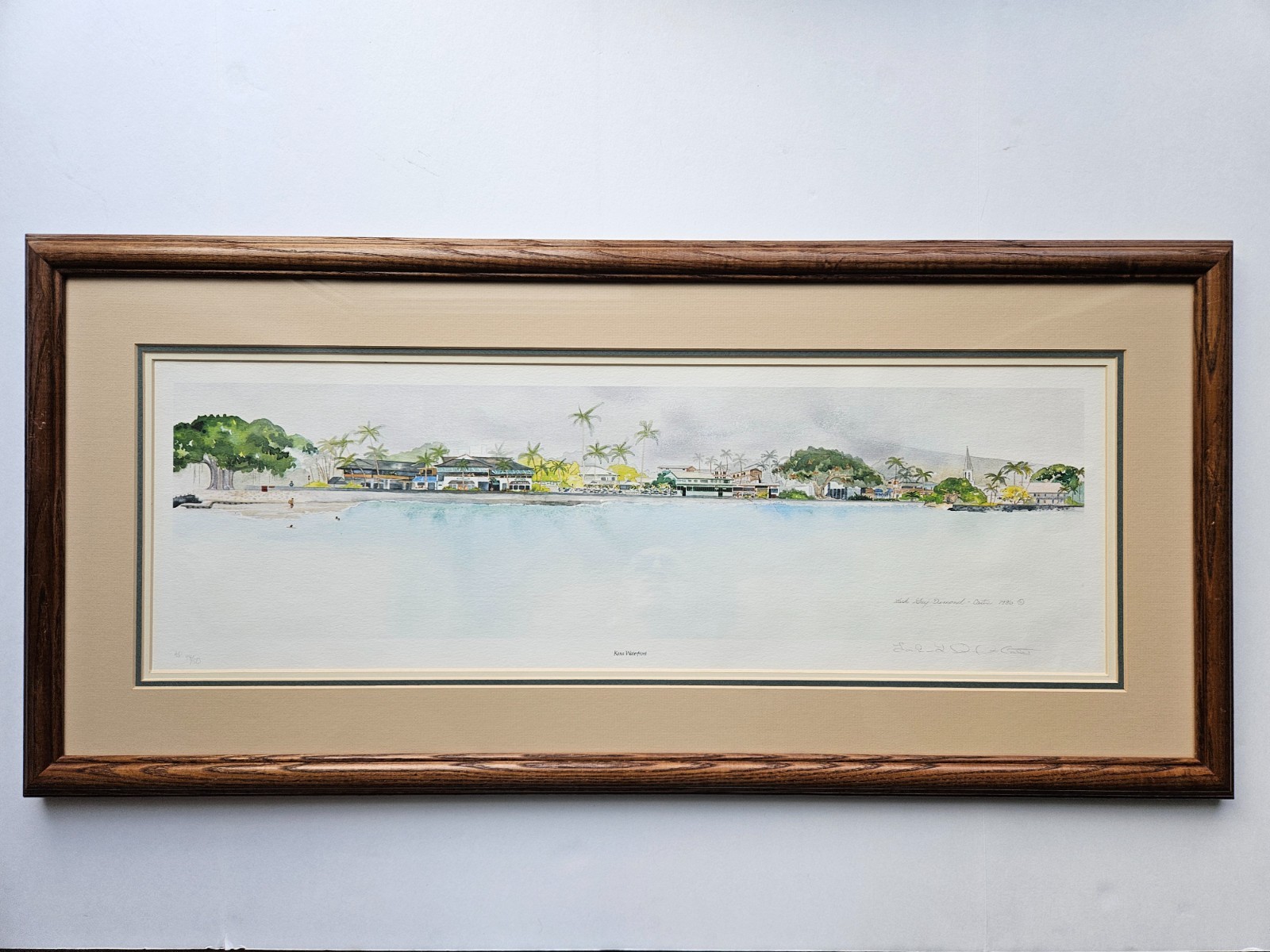 Kona Waterfront Artist Proof Watercolor by Lark Grey Dimond-Cates