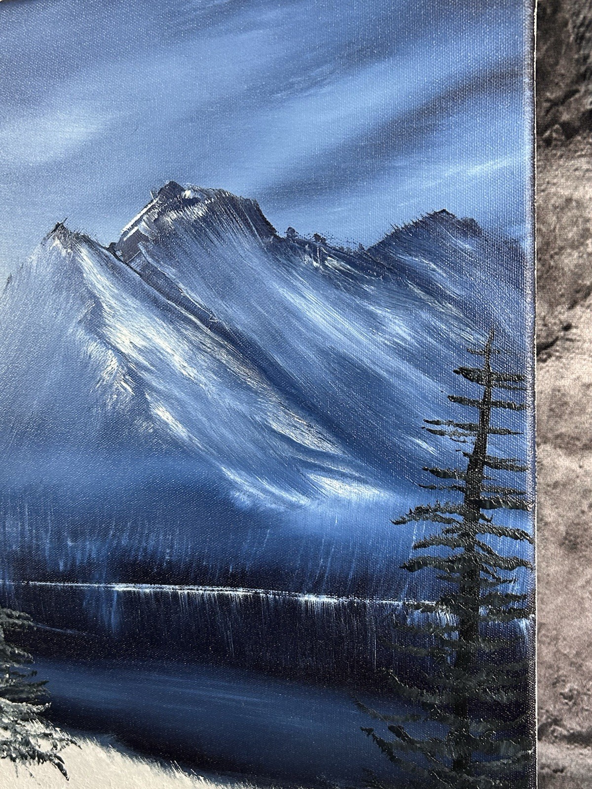 18 X 24 Oil On Canvas Original “Mountains Azul” OOAK Artist Thomas Levi