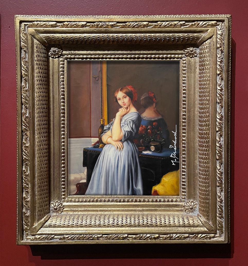 Mr. Brainwash Painting Classical Painting – Ingres painting -High Class Lady art