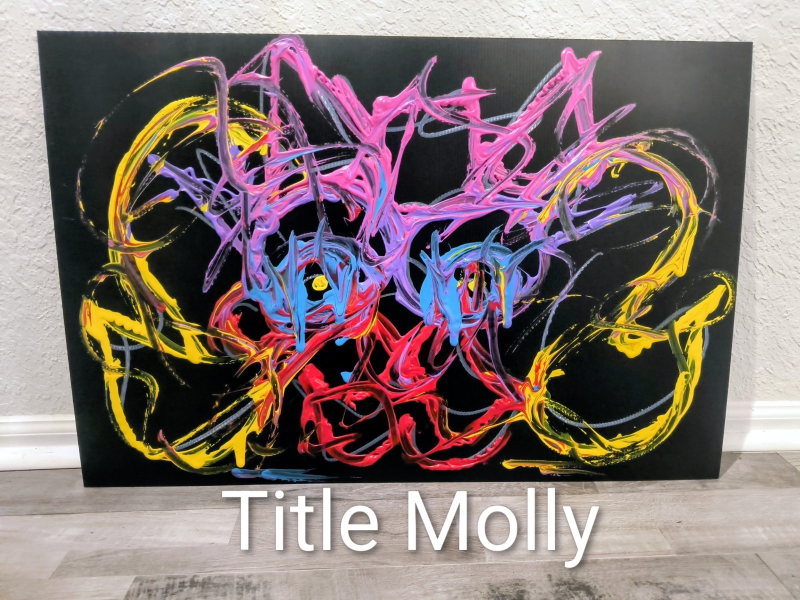 Trey Coppland, Molly Abstract Acrylic Painting, 20+30 in, 2026, Signed