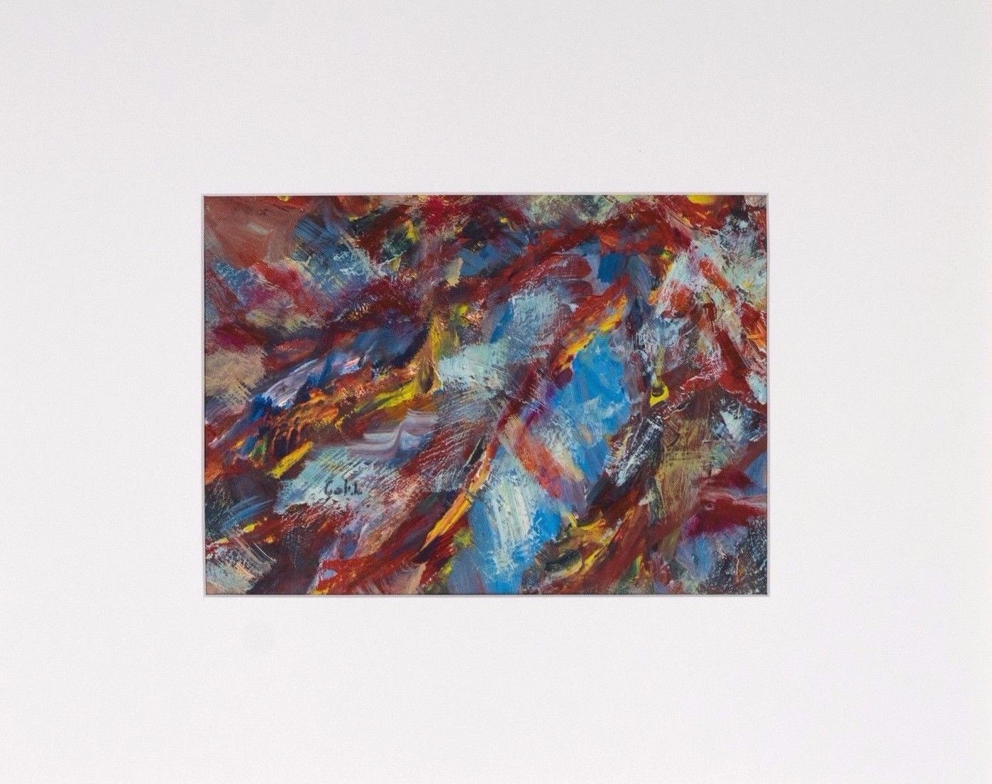 ESTHER YUCHT, ISRAEL 1970, Expressionism, ABSTRACT Landscape, GOUACHE