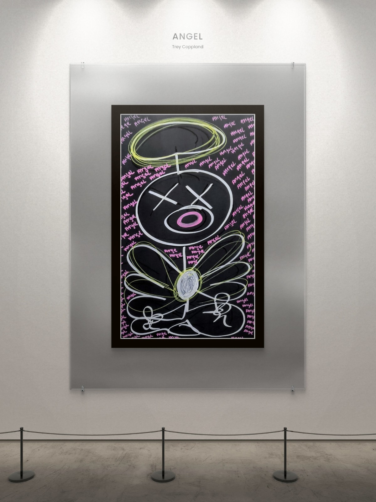 Trey Coppland, Angel Abstract Acrylic Painting, 20+30 in, 2026, Signed