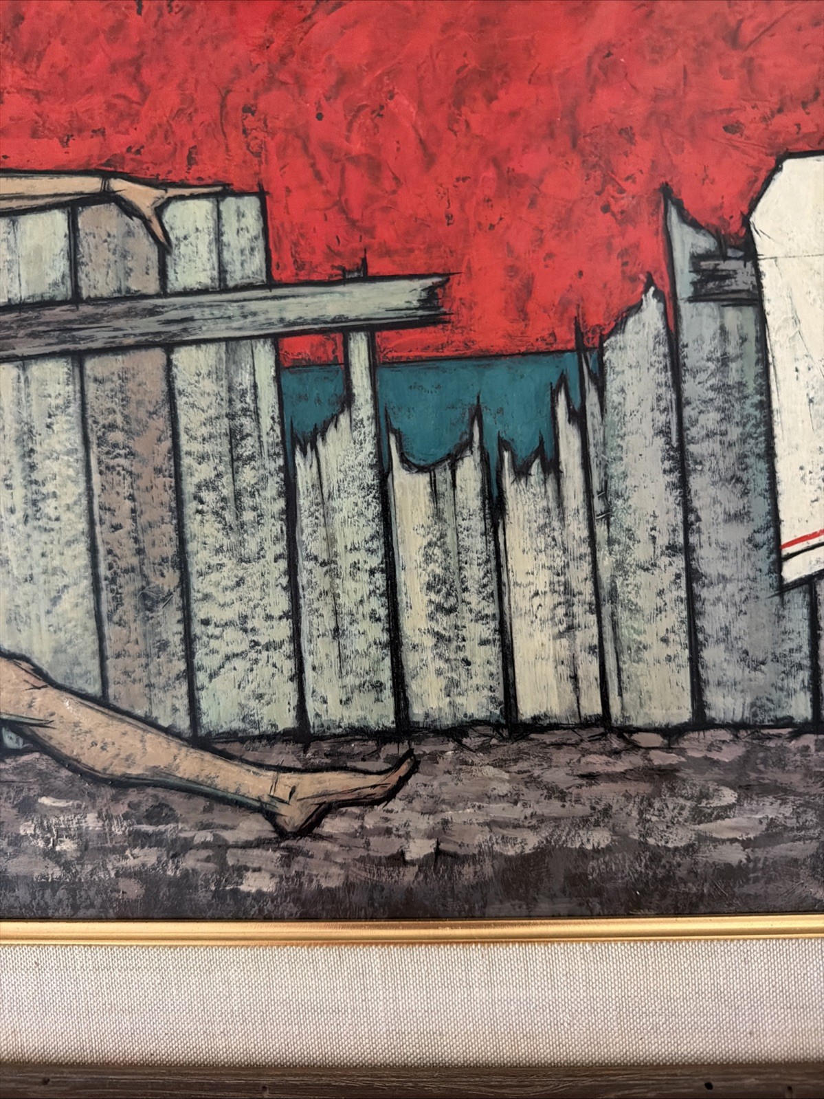 Philip Perkins Original Art Work (1907-1970) Women w Laundry 1962 Oil on Board