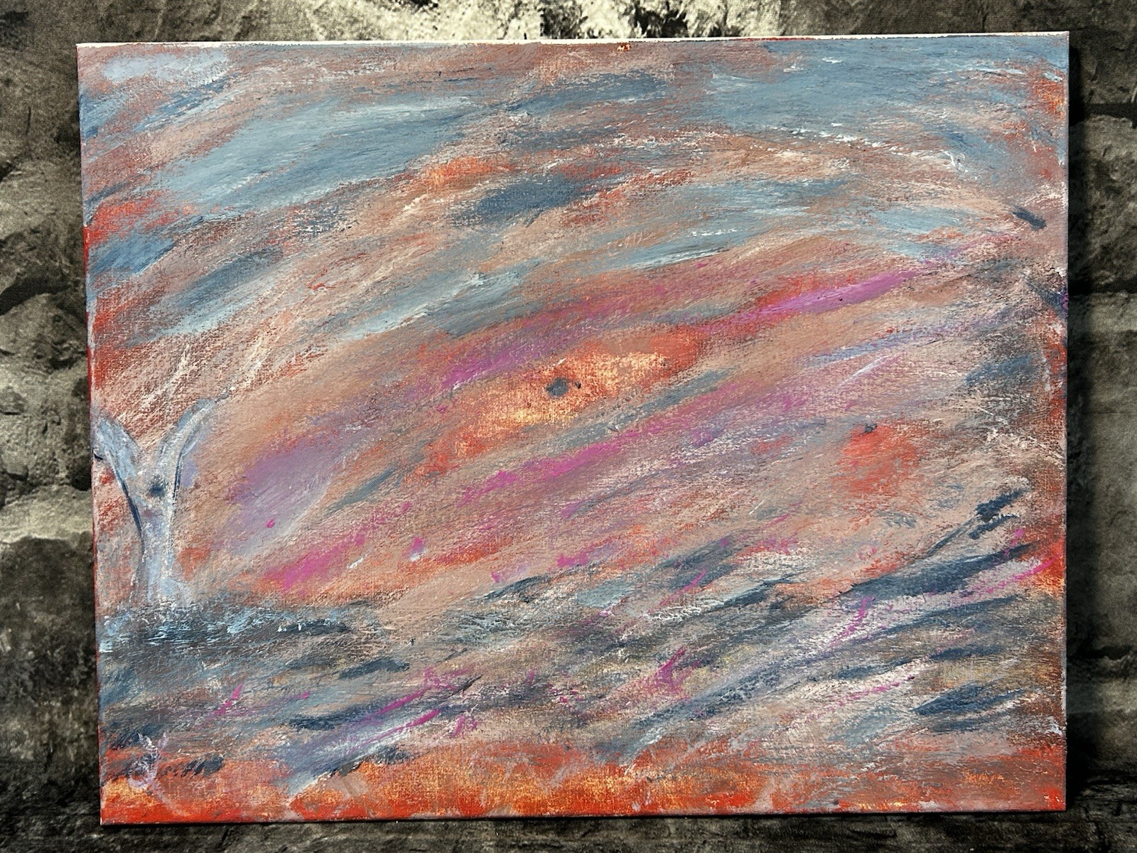 20 X 16 Oil On Canvas OOAK “Heaven And Hell” Artist Thomas Levi