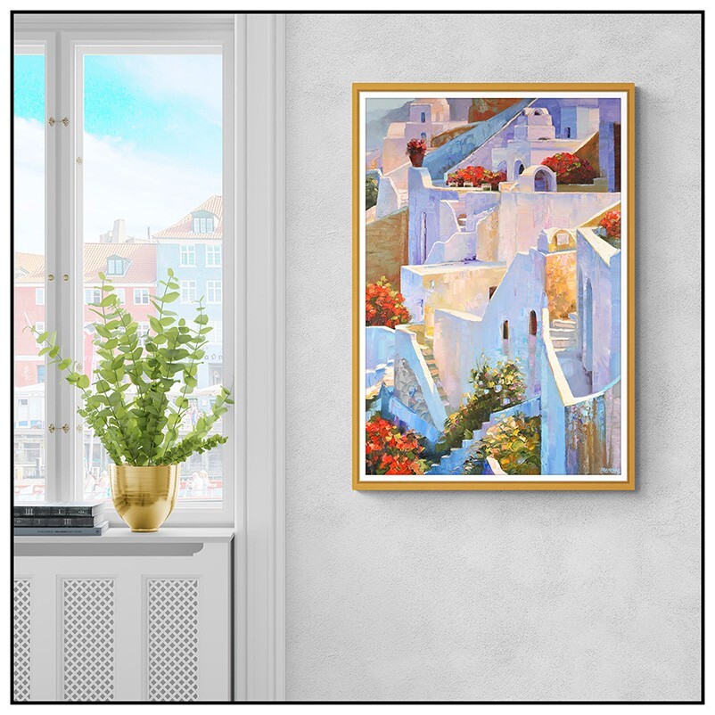 Howard Behrens Authentic Original Large Oil On Canvas Landscape Signed Painting