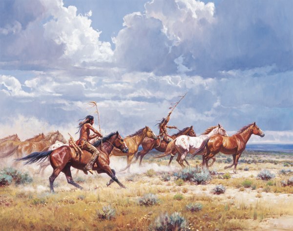 MARTIN GRELLE «Running With The Elk-Dogs» Limited Edition Signed and Numbered