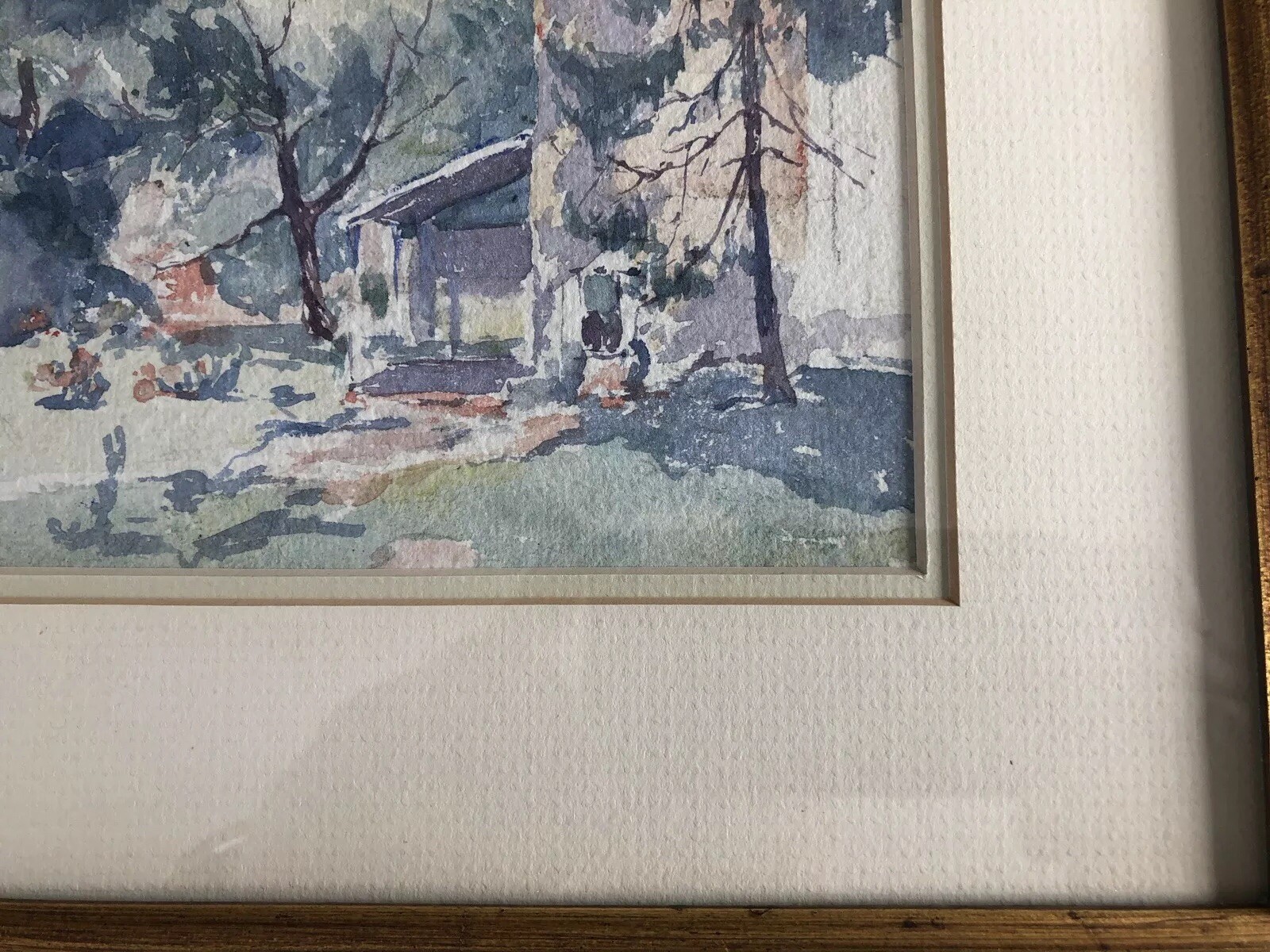 Florence Tricker Impressionist Landscape Watercolor Listed PA Artist 1892-1979