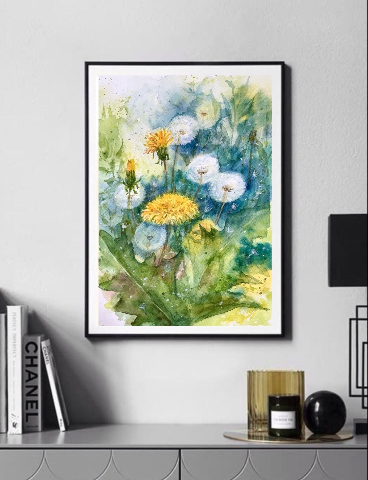 Original brand new watercolor still life ”Dandelions ” $70 art