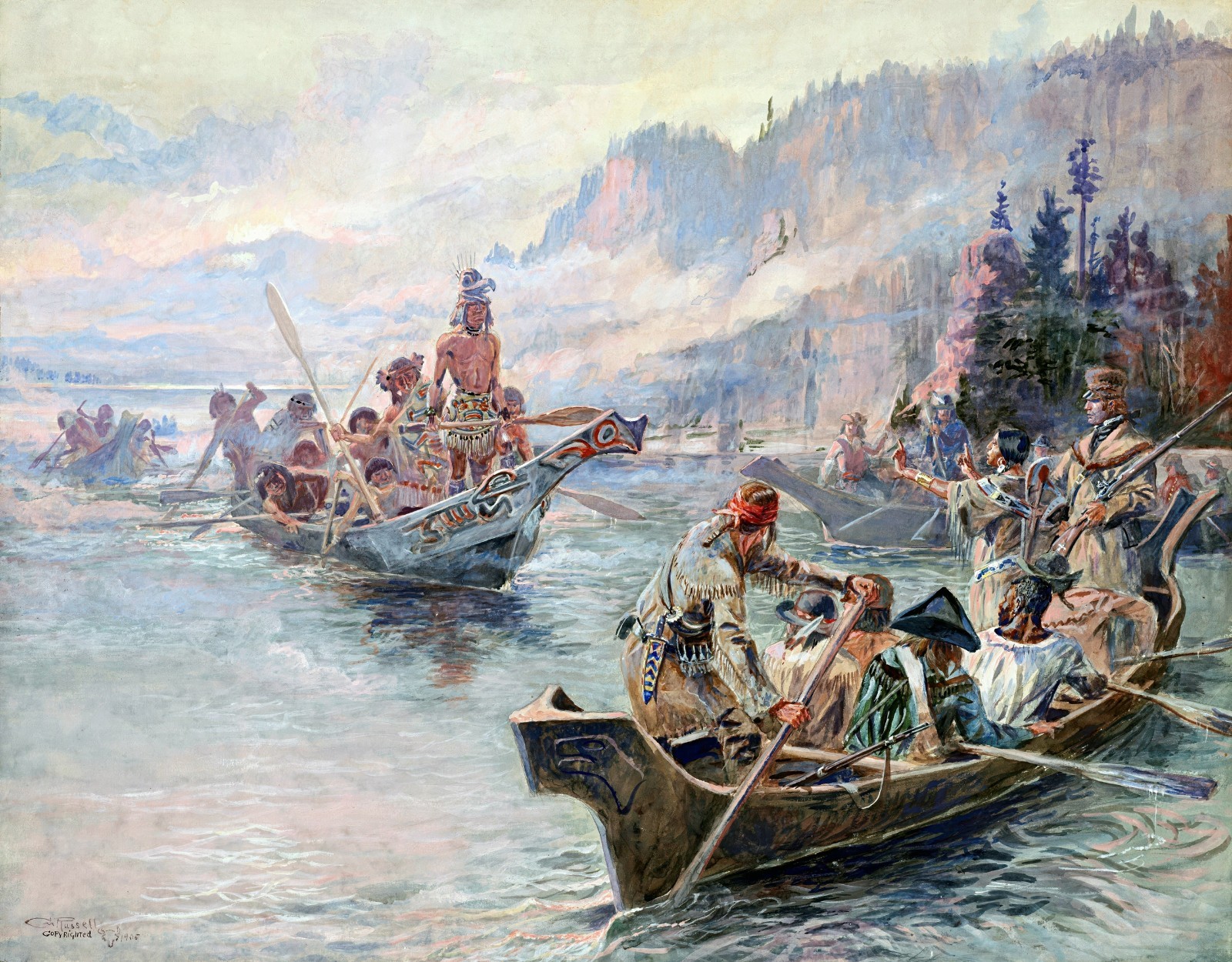 Charles Russell Lewis and Clark Reproduction – Giclee Canvas/Paper/Stretched