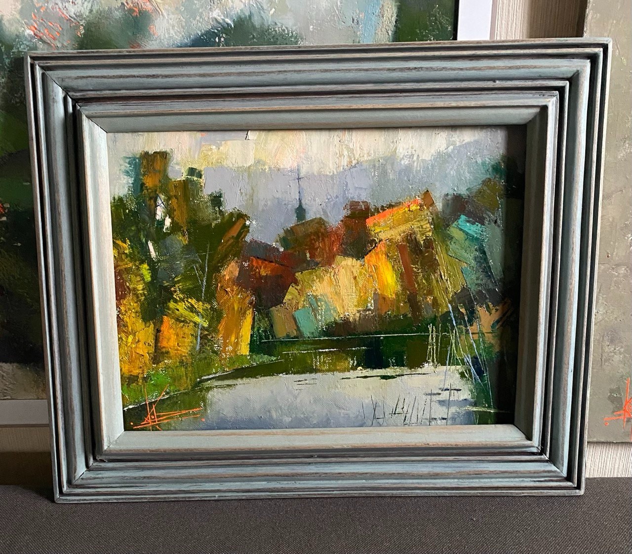 Oil painting Fall Ukrainian painter Canvas Unframed Decor original landscape