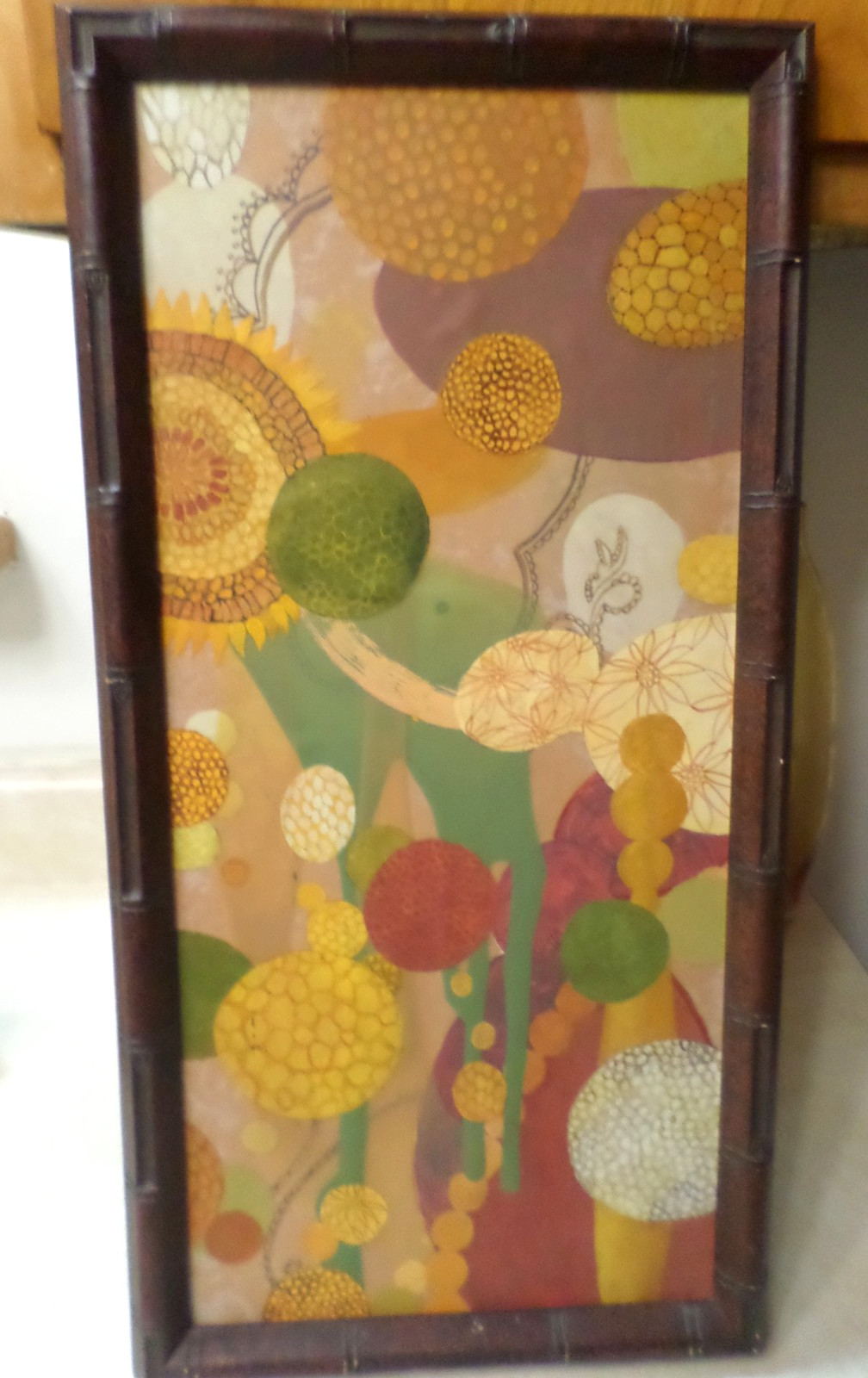 Mixed Media Original Art In The Style of Rex Ray/Resin/Paper/Paint