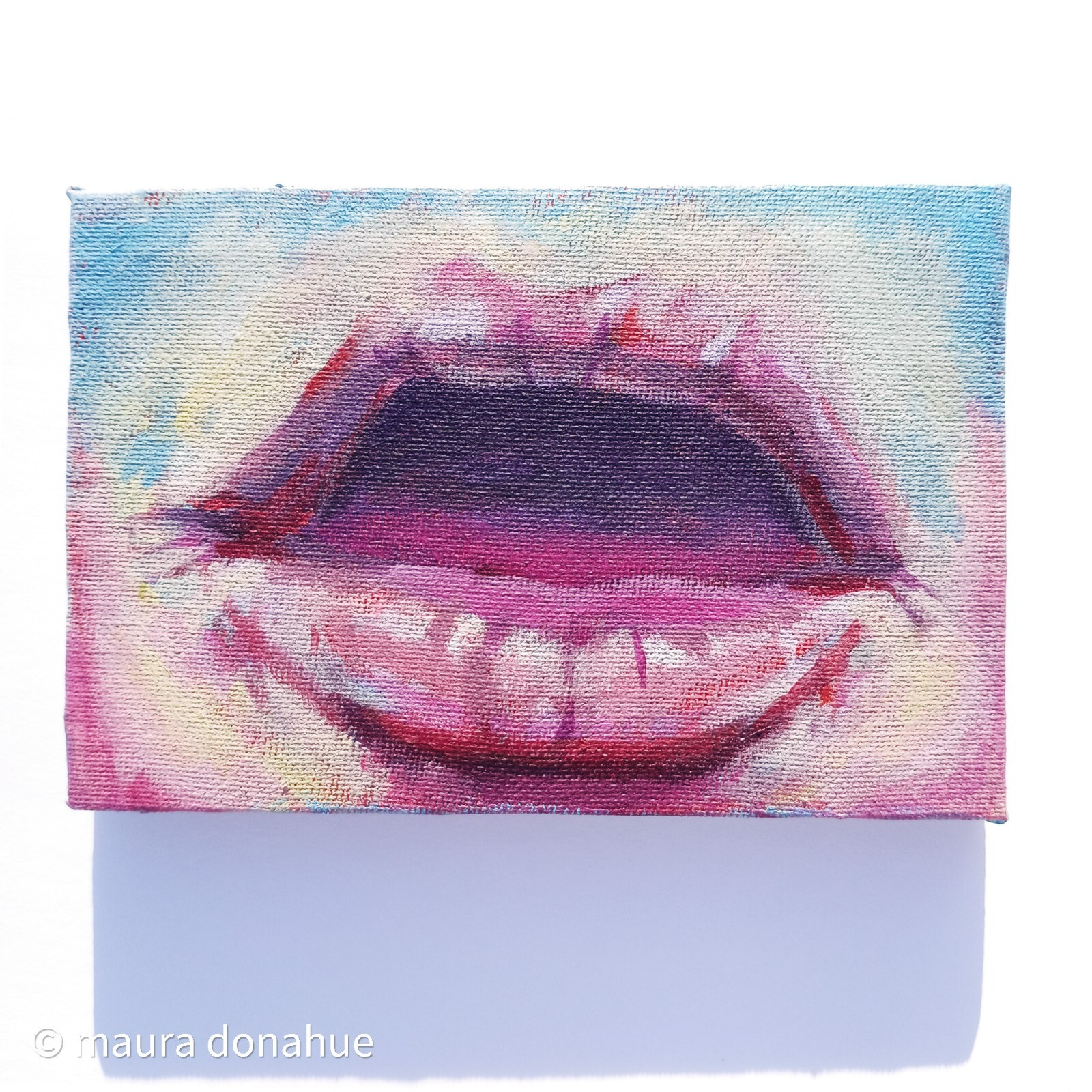Mouth 2 Tiny Mini Small Pink Orange Smile Lips Teeth Face Skin Portrait People