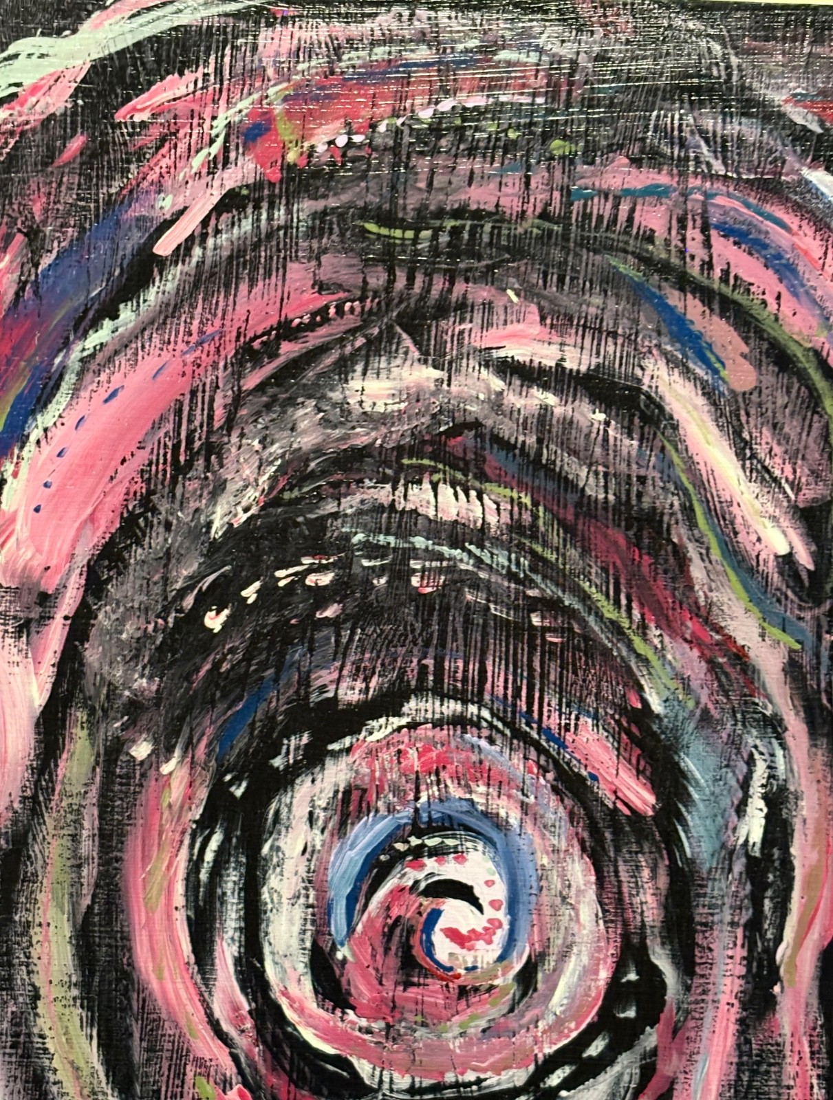 Galaxy painting on wood