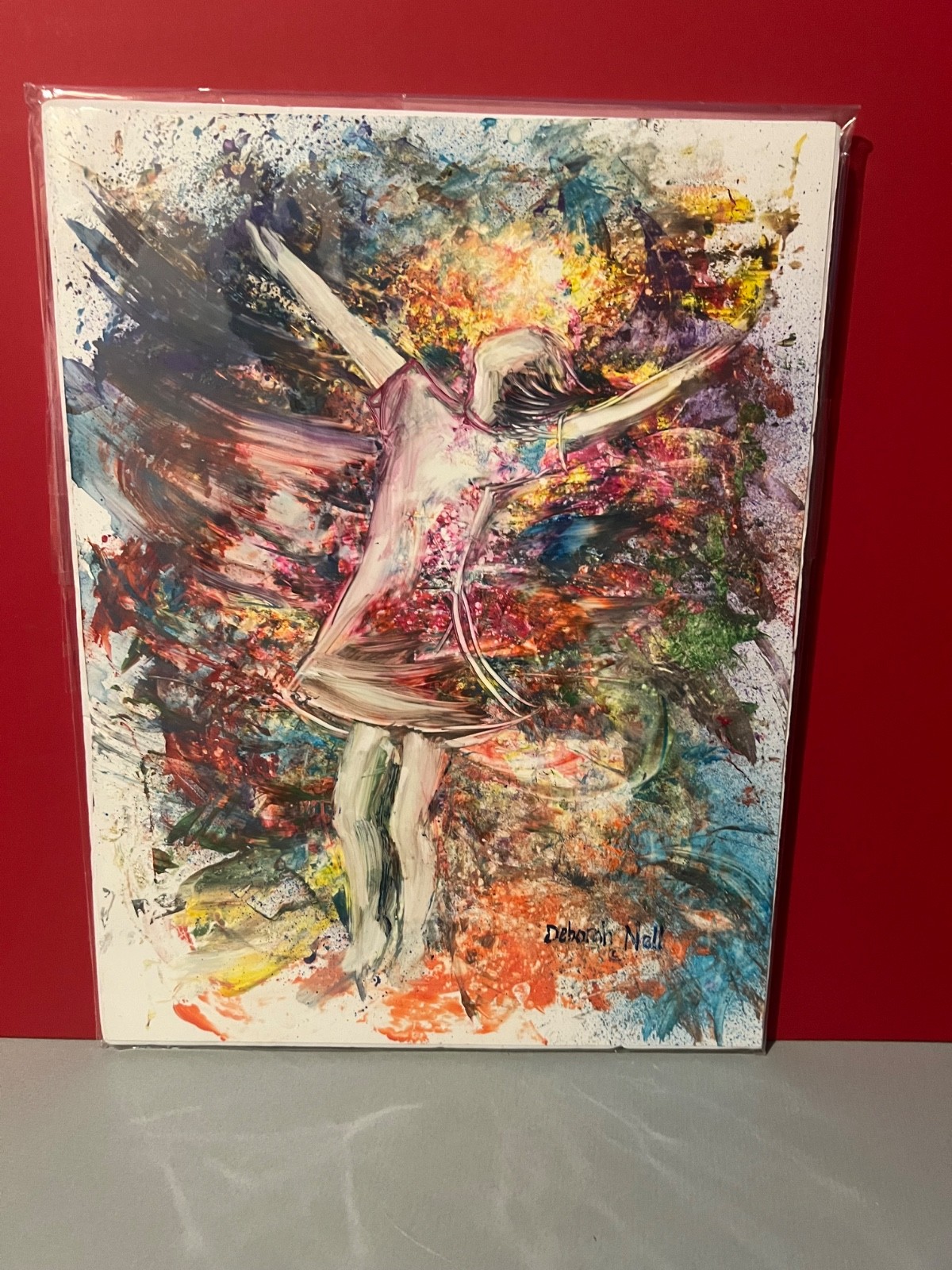 Deborah Nell Original 2018 Painting “I Will Praise You” 13×10” Spiritual Art