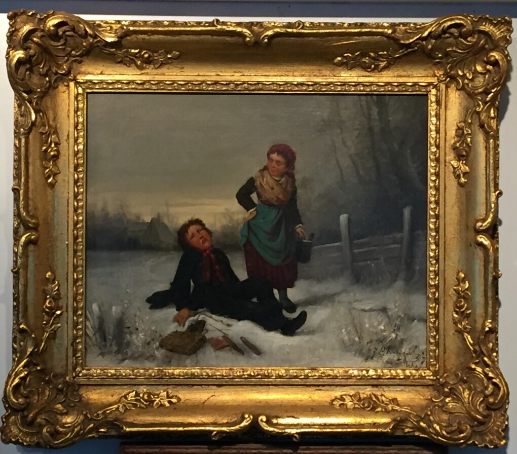 Josef Kinzel, 1852-1925, Genre Oil Painting,