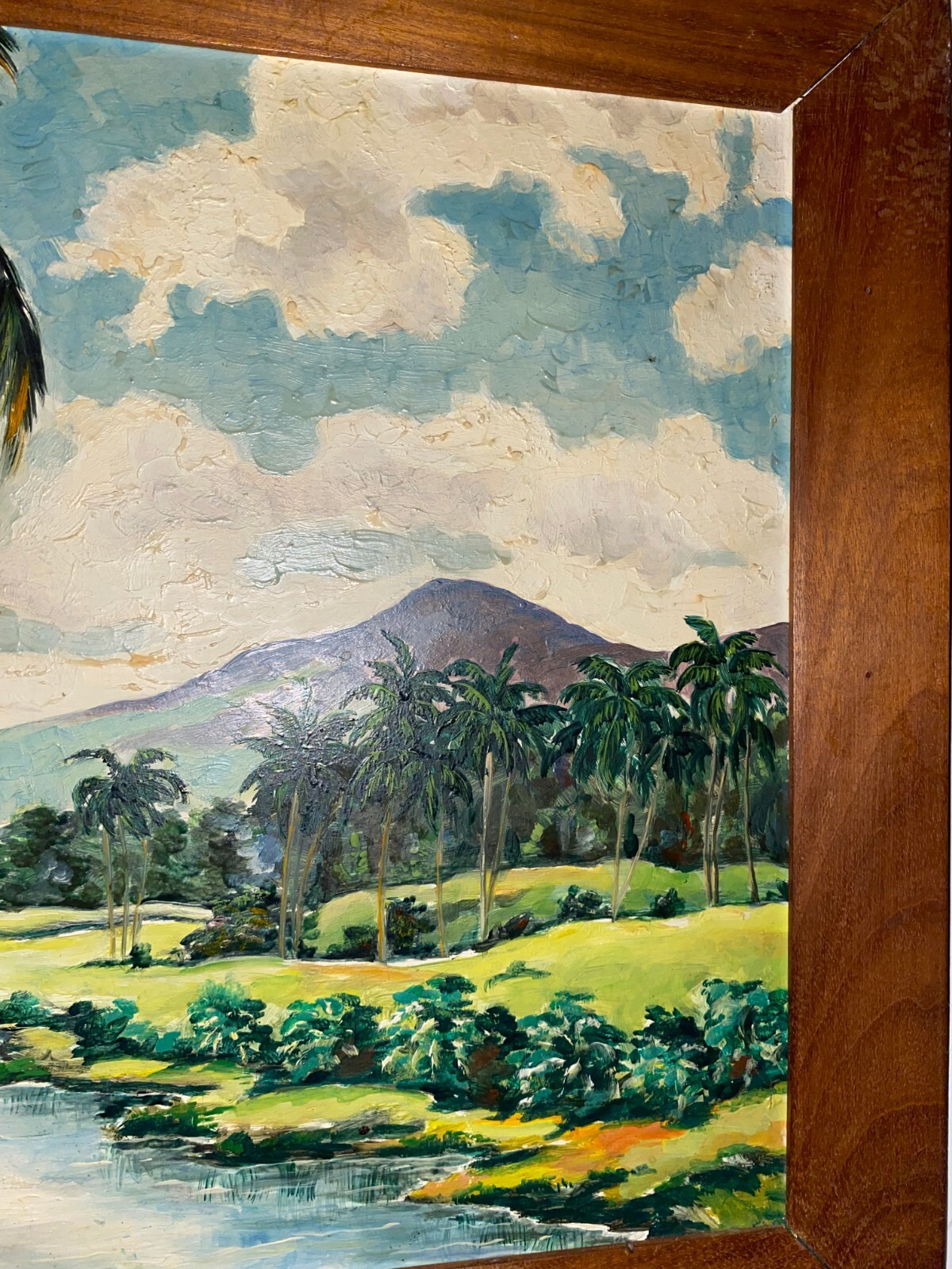Lloyd Van Pitterson – RARE Vintage Original Oil Board Popular Jamaican Artist