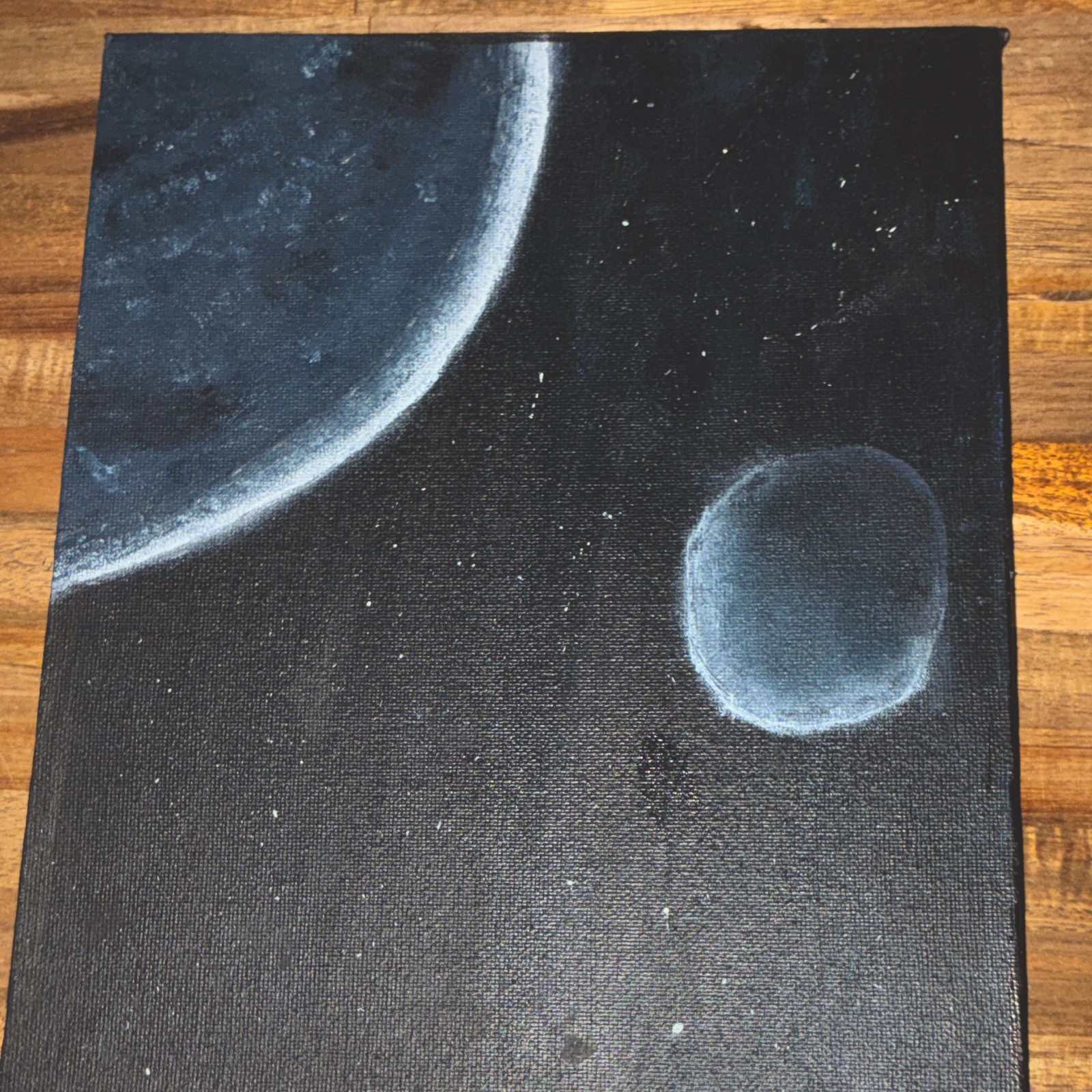 Abstract Outer Space Planets Canvas Painting Wall Art, Unframed Single Piece