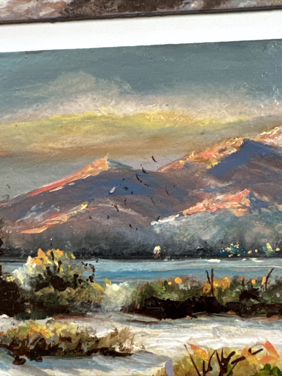 FINEST BURL CHALMERS PAINTING SMALL GEM LISTED AMERICAN desert coast LANDSCAPE