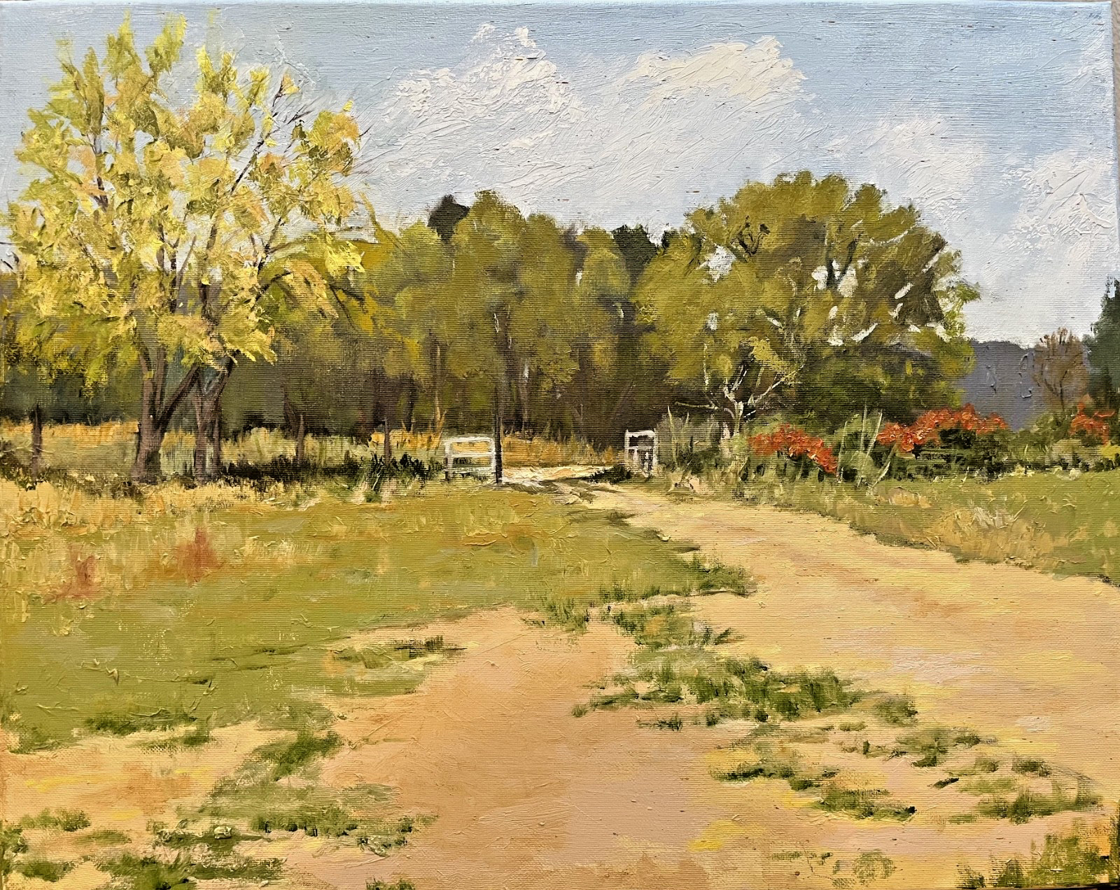 «My Daughter’s Texas Homestead» original oil painting 16X20 in oil on canvas new