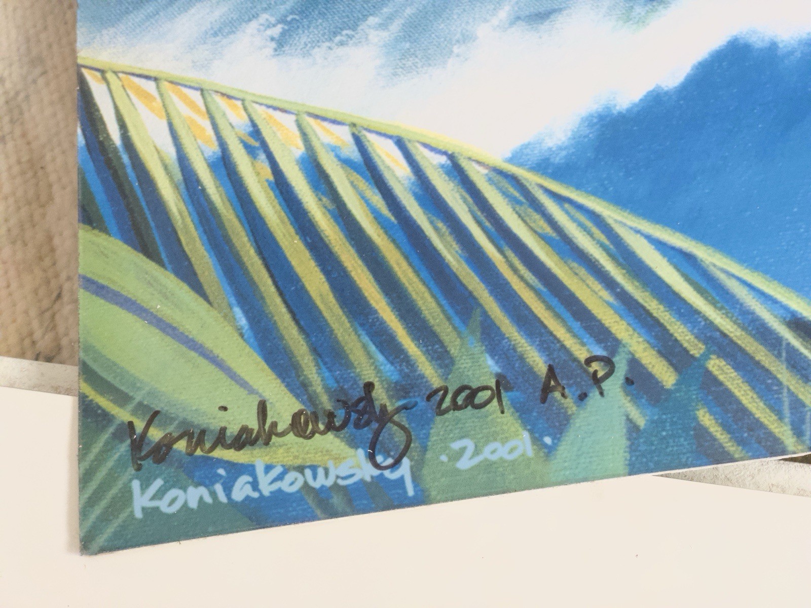 WADE KONIAKOWSKY Signed Artist Proof 24×36 Giclee Print Framed Hawaii Girl Waves