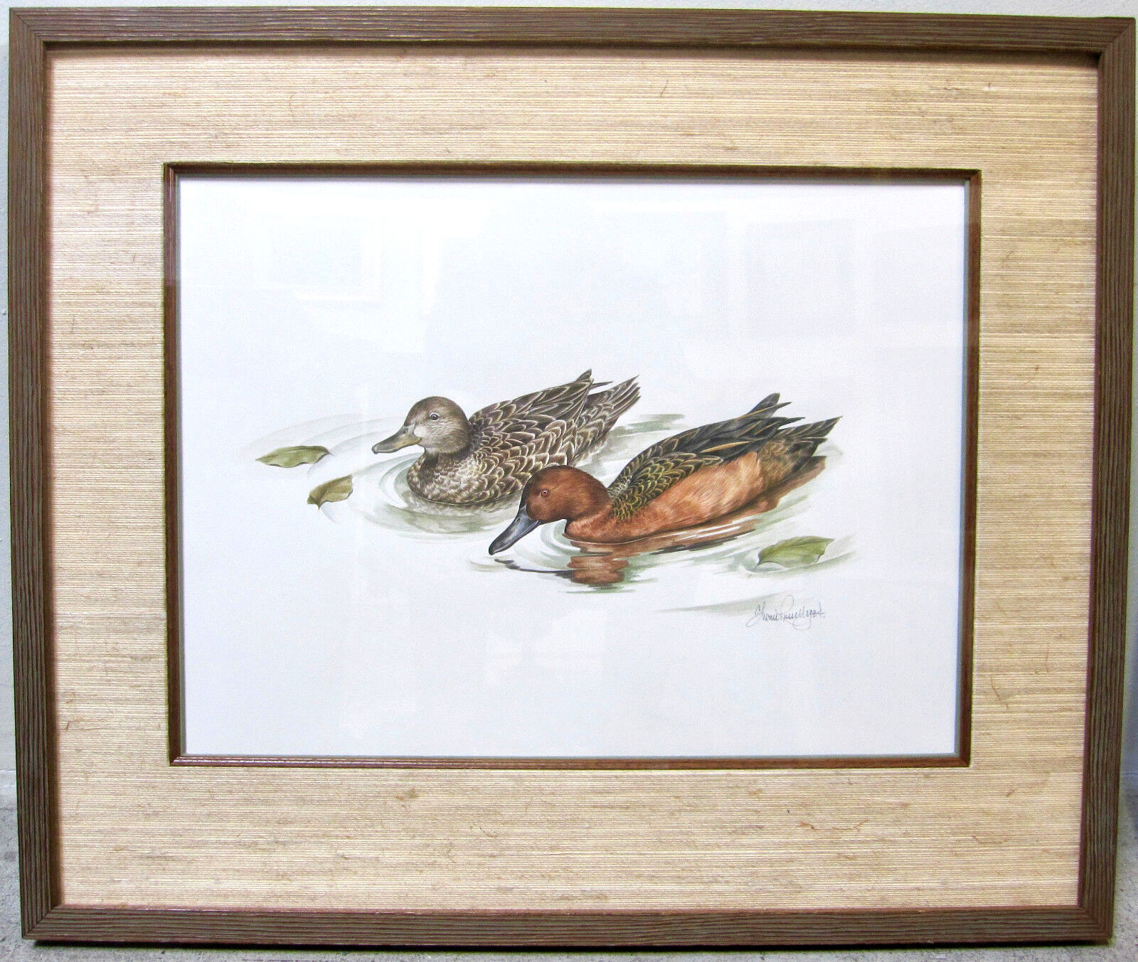 Original Duck Stamp Painting Vintage SHERRIE RUSSELL MELINE Signed Rare COA