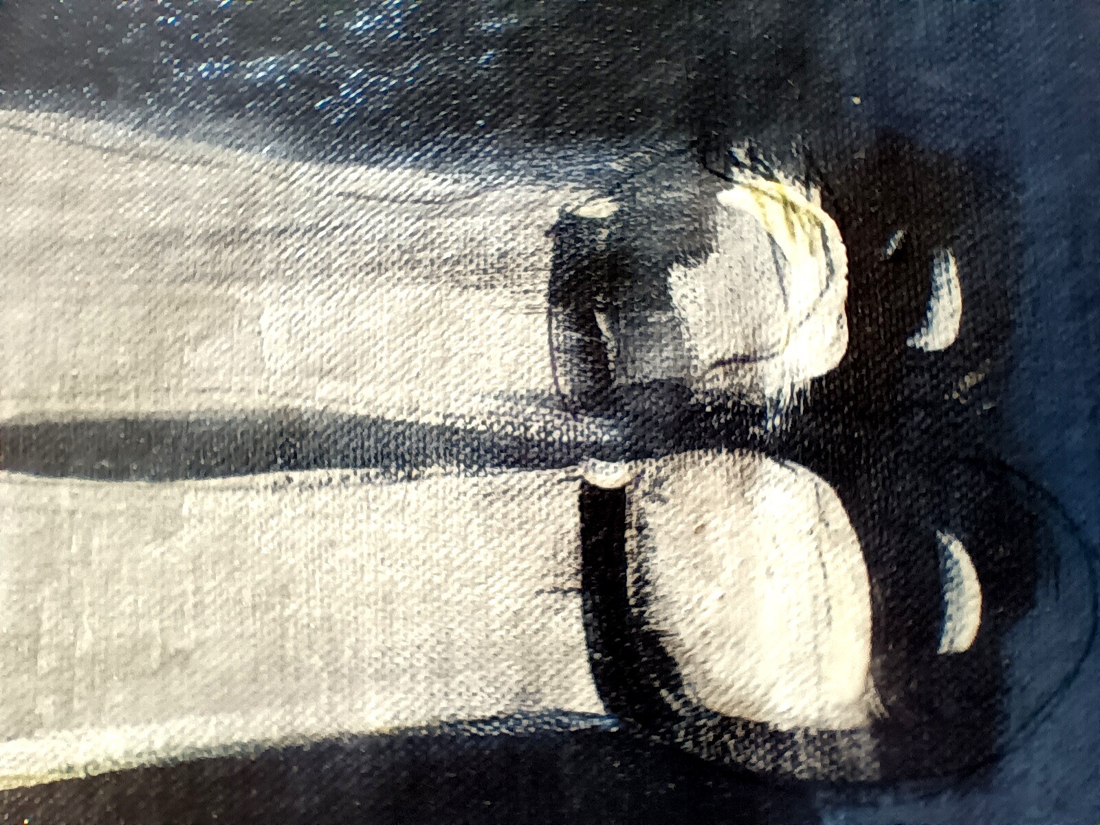 SHINING TWINS ORIGINAL OIL PAINTING COTTON CANVAS SIGNED KUBRICK HALLOWEEN GHOST
