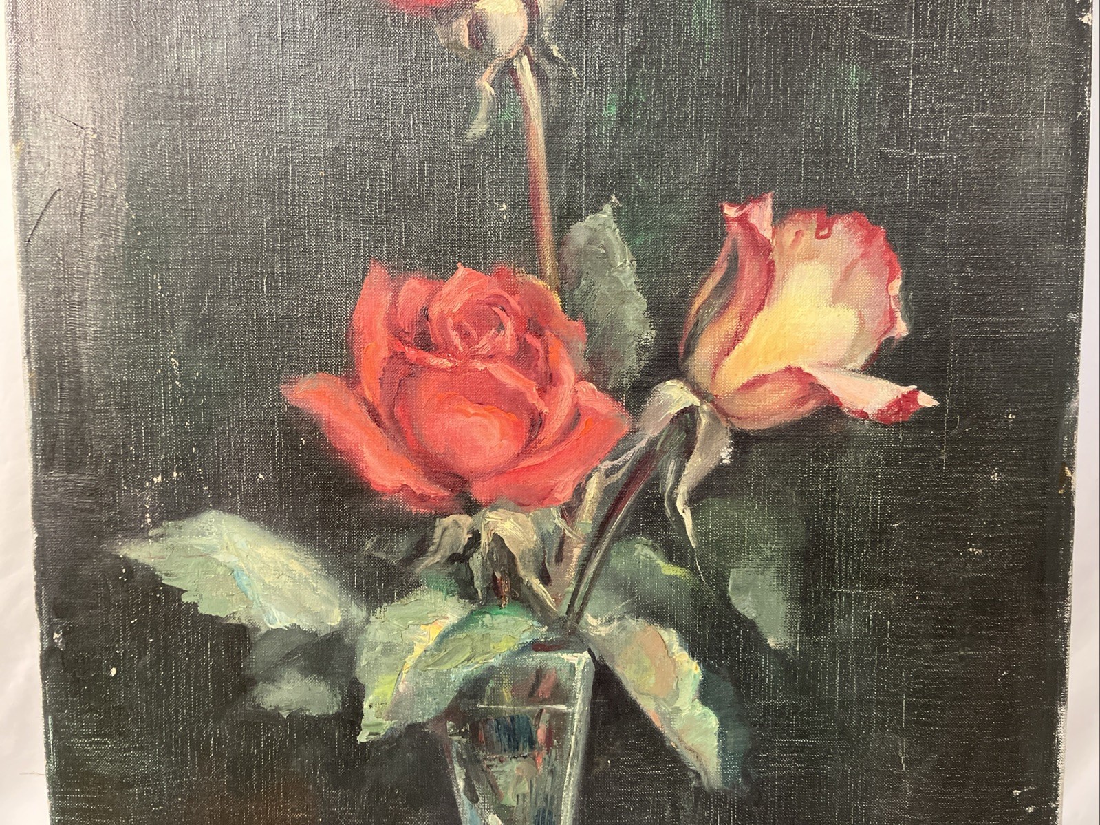 Antonio L. Karafyllakis Original 1965 Oil On Canvas Still Life Painting