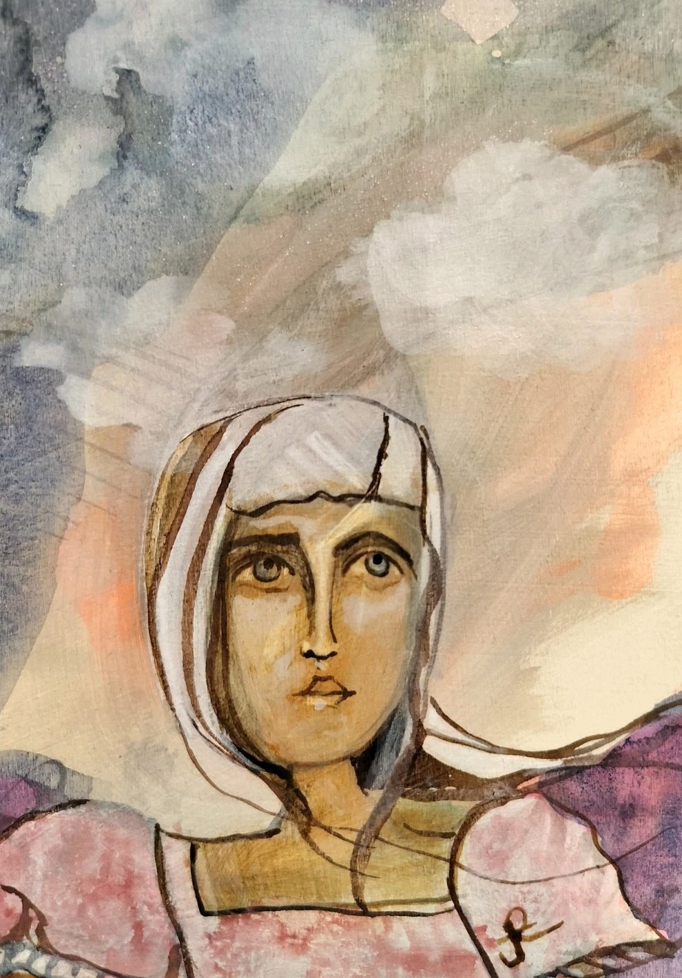 Original Painting Portrait Expression Surrealism Whimsical Jess Russell
