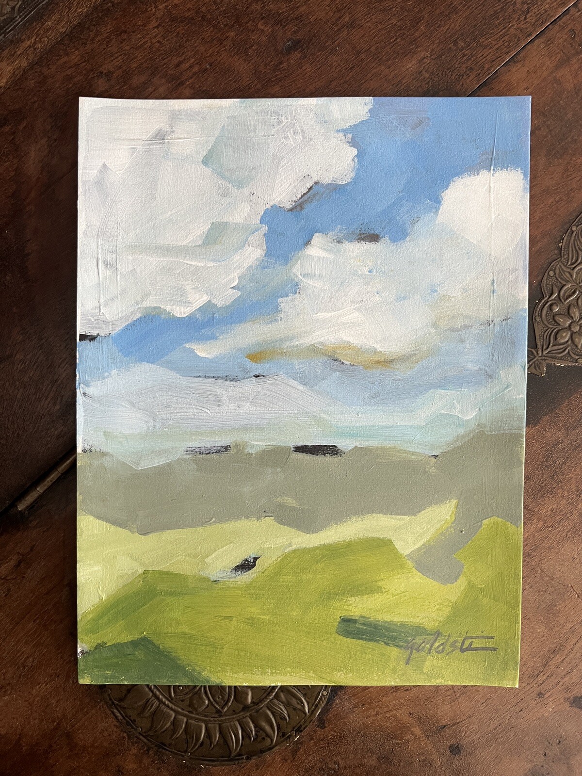 Contemporary Abstract Landscape Original Painting Signed Collectible Fine Art