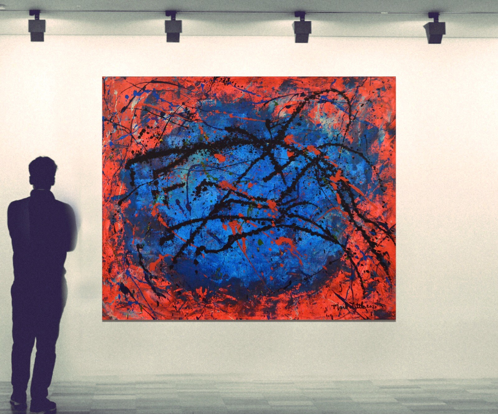 Jackson Pollack style ￼painting￼ 72” X 60”Acrylic, Abstract,POP,XL,Modern,Landsc