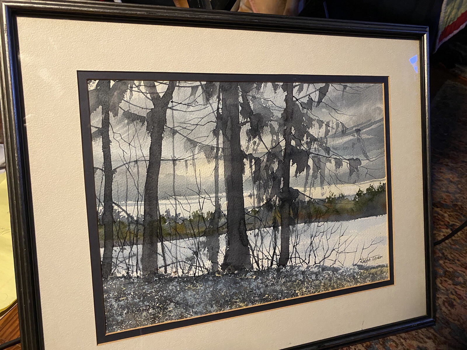 Great Vintage Georgia 1980s Ralph Taylor Watercolor