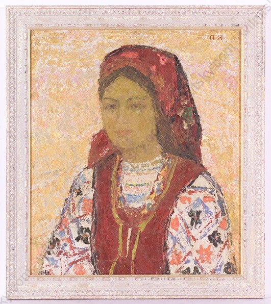 Petro (Piotr) Yakovenko (1914-2006), «Ukrainian Woman», 1960s, Oil Painting (m)