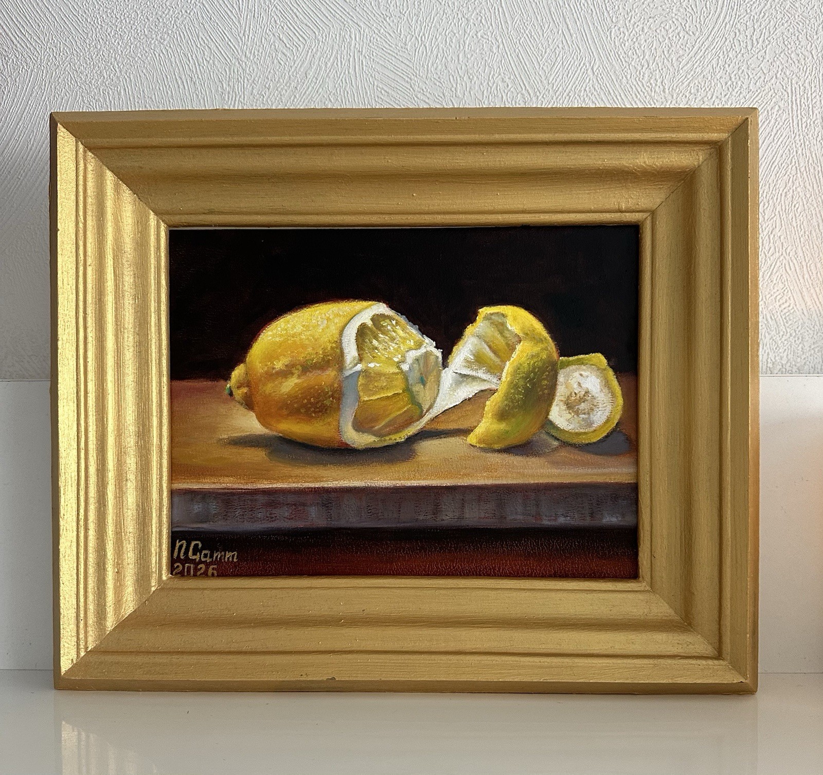 original oil painting Lemon 18х24см Still Life Wall Art Art For Kitchen Gift