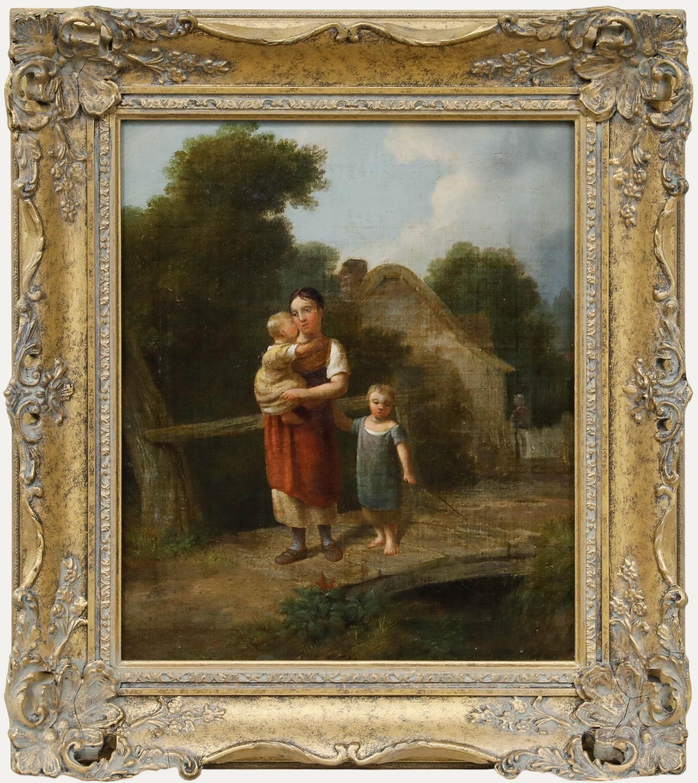 Joseph Rhodes (1782-1855) – 1841 Oil, Mother and Children