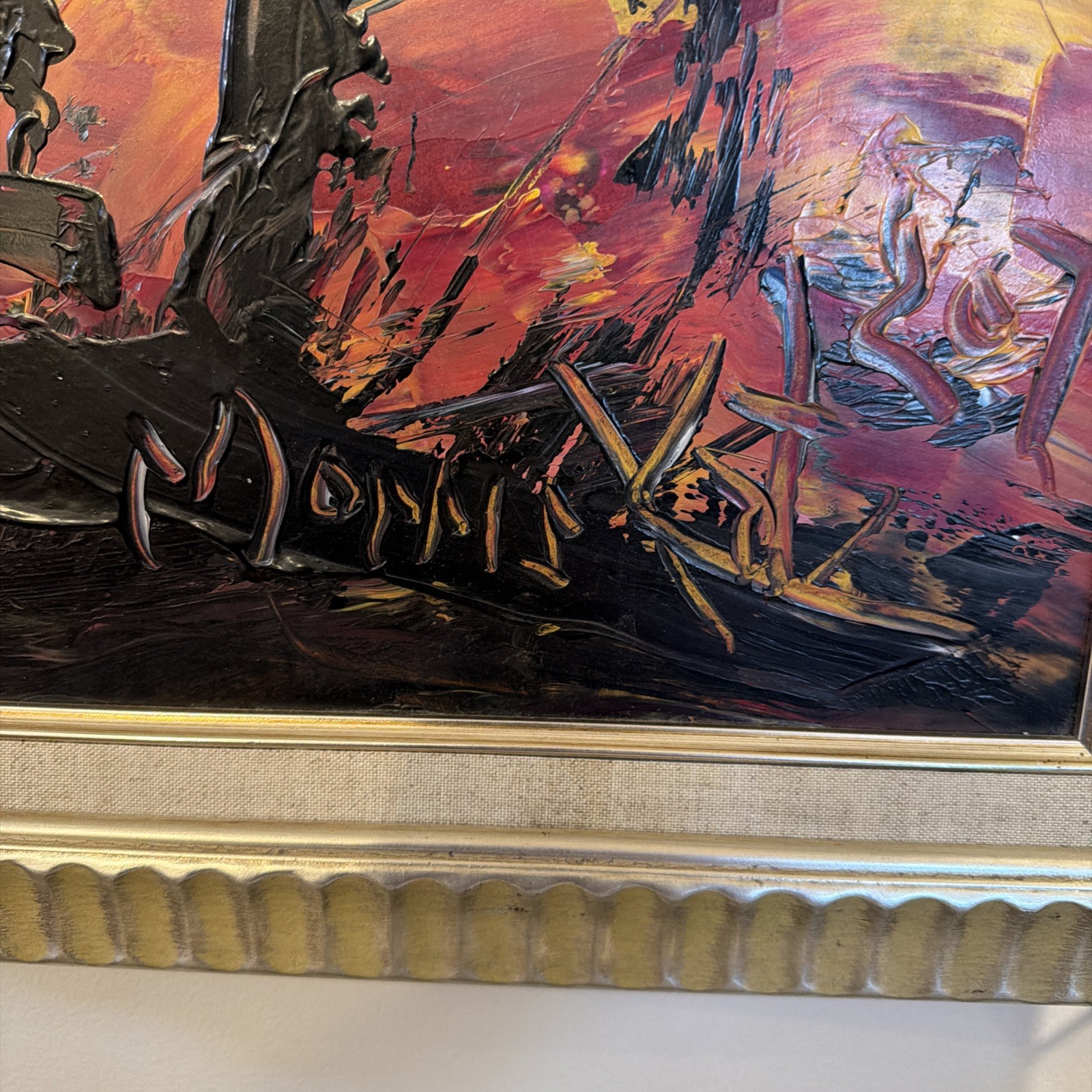 Morris Katz New York Oil On Masonite Original Painting