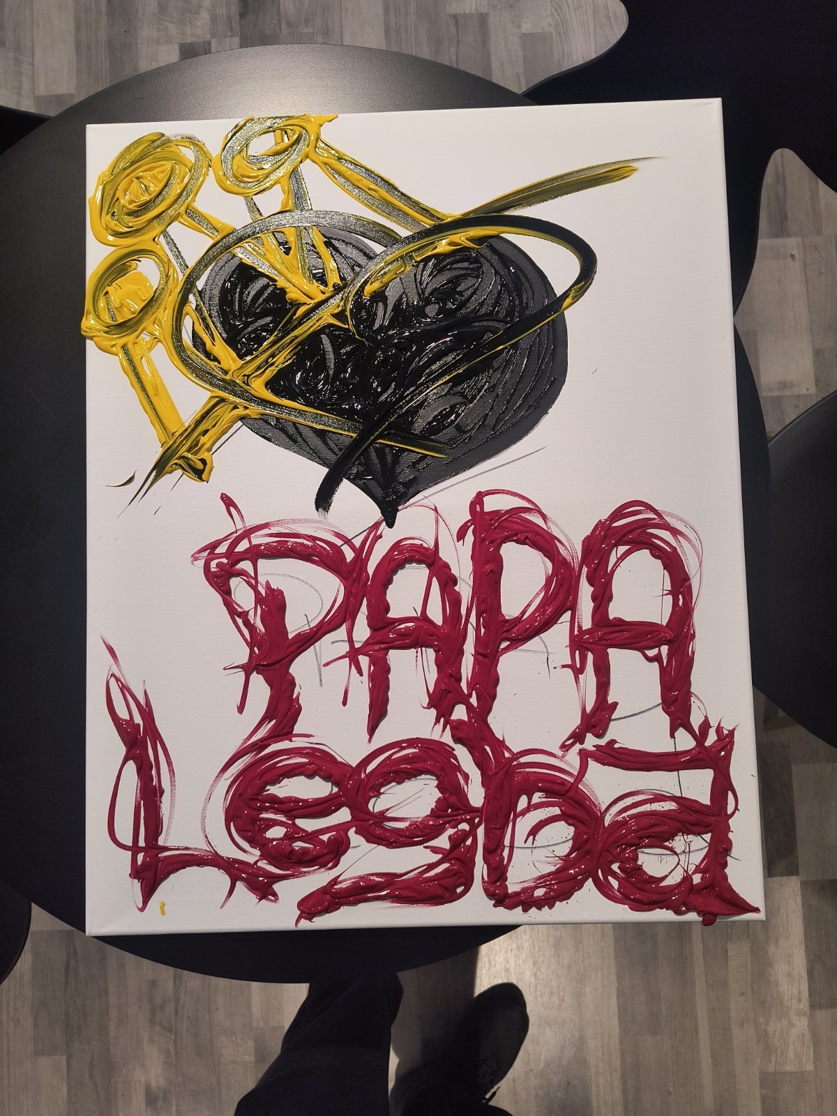 Trey Coppland, Papa Legba, Abstract Acrylic Canvas, 24+30 in, 2024, Signed