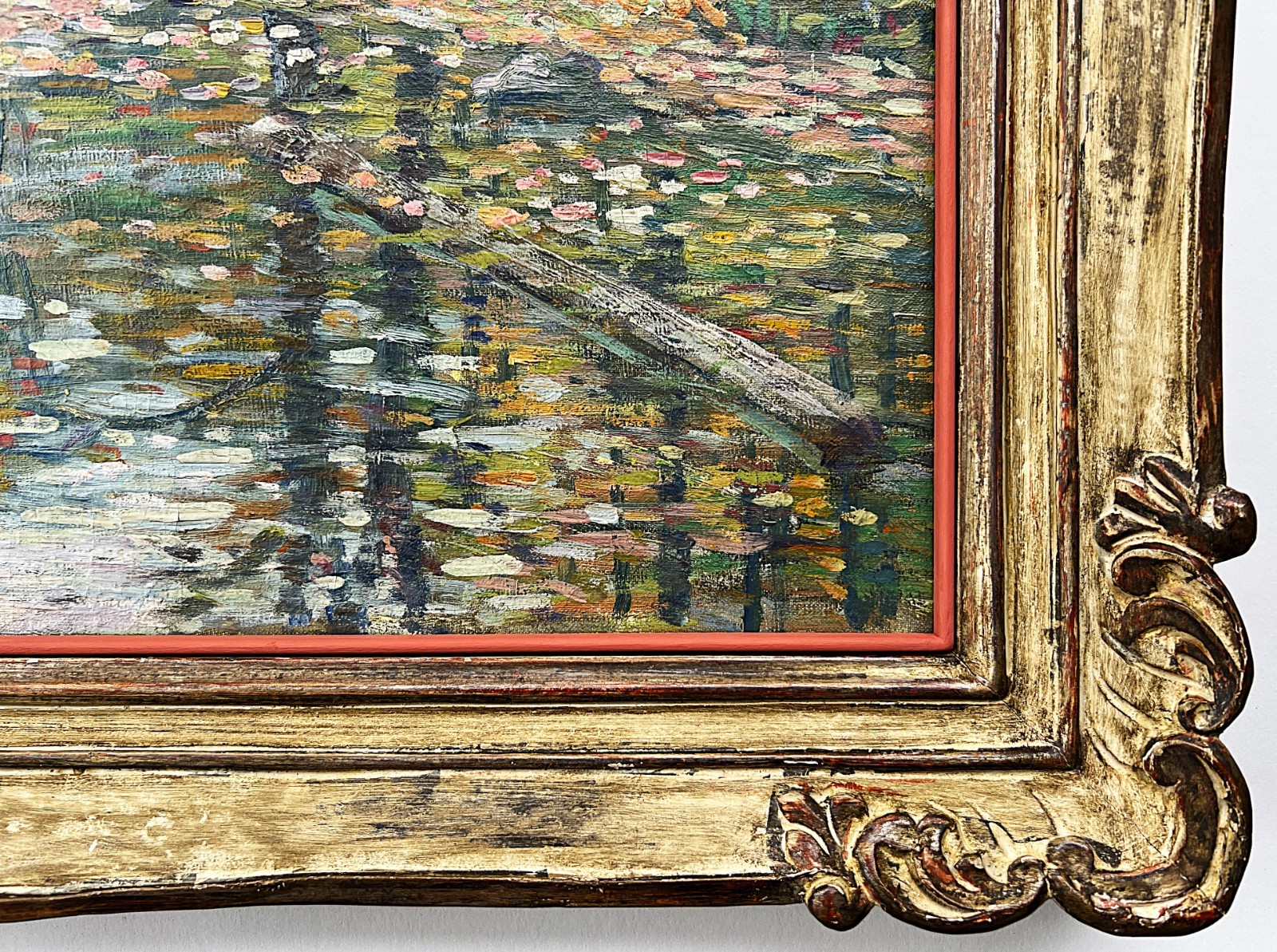 1930’s Impressionist Summer Pool Clarence W. Snyder 1873-1948, listed PA artist