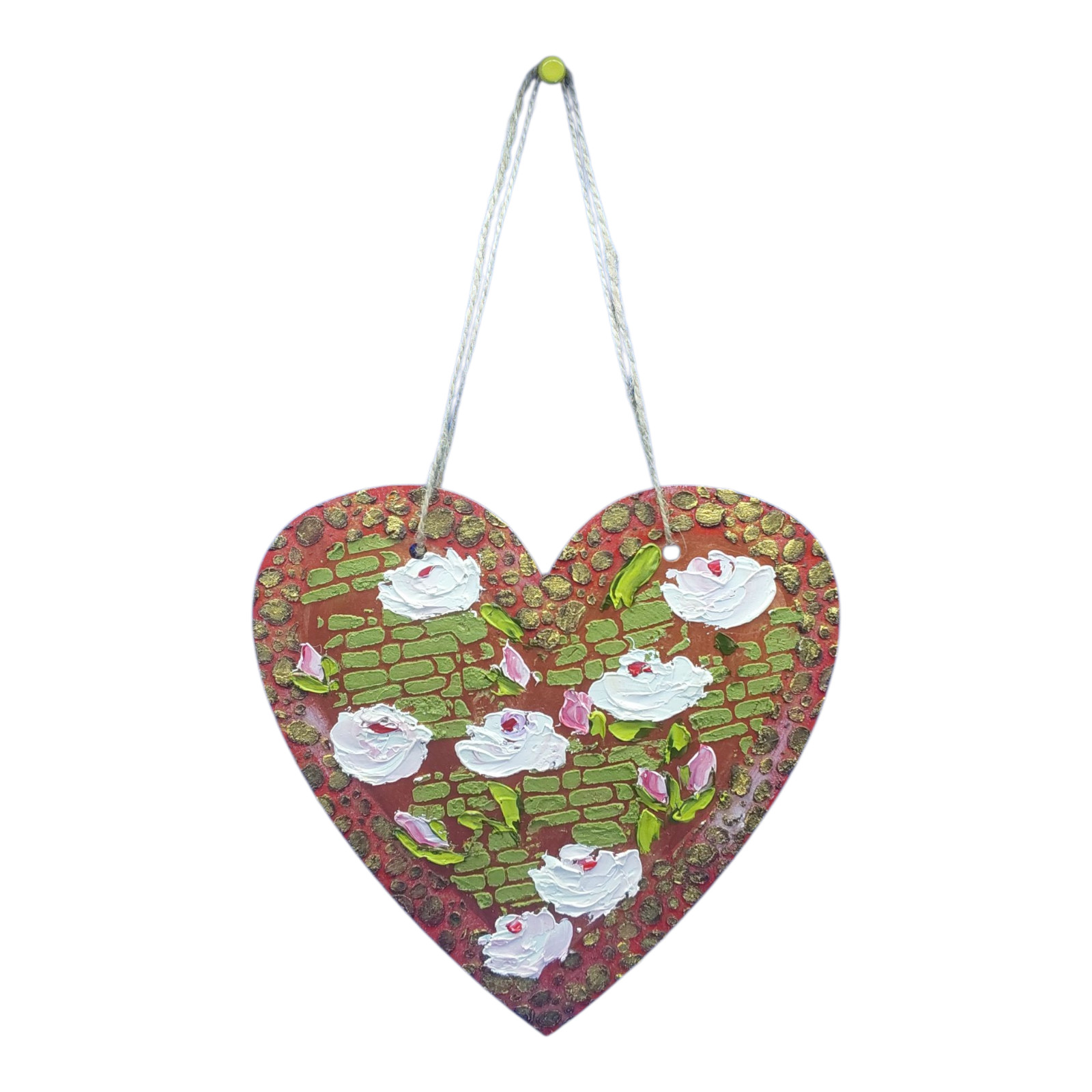 Heart 3D Original Deco Panel Gift for Her, Volumetric Painting Wall Art Handmade
