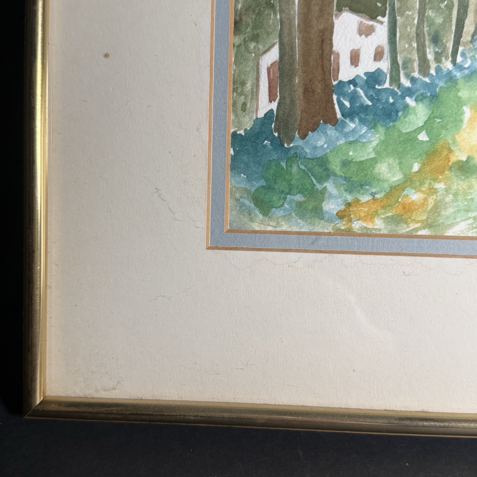 Watercolor Painting Signed Polly Fall In The Hudson Valley Series 11 16×12 Read