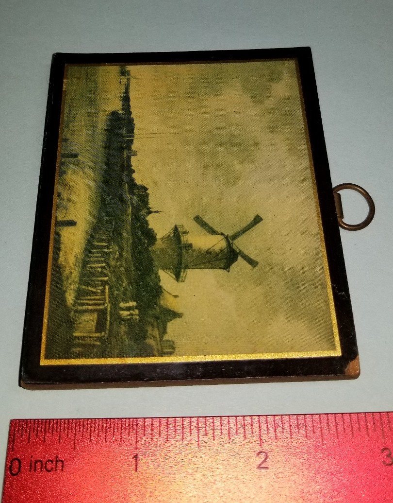 Miniature ART Windmill by Jacob Van Ruisdael & Dutch Children Knitting