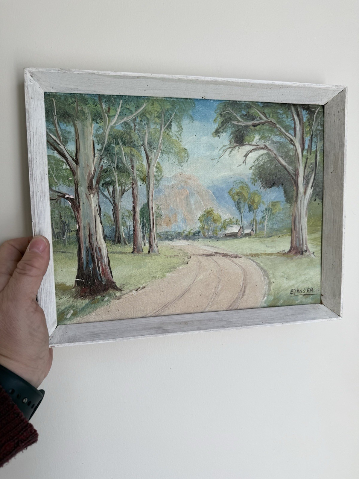 Original E Jansen Australian Oil Painting Art Landscape Signed Framed 1960’s