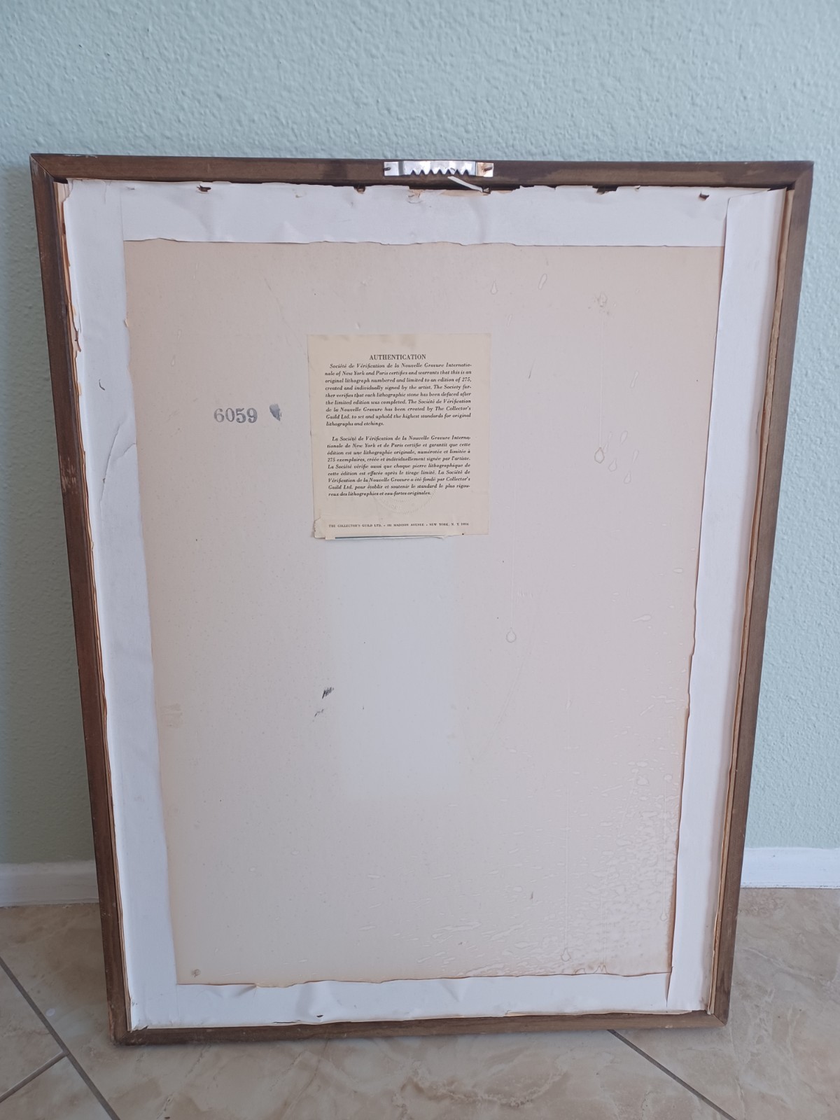 Original Lithograph 206. Numbered and Signed by Hand
