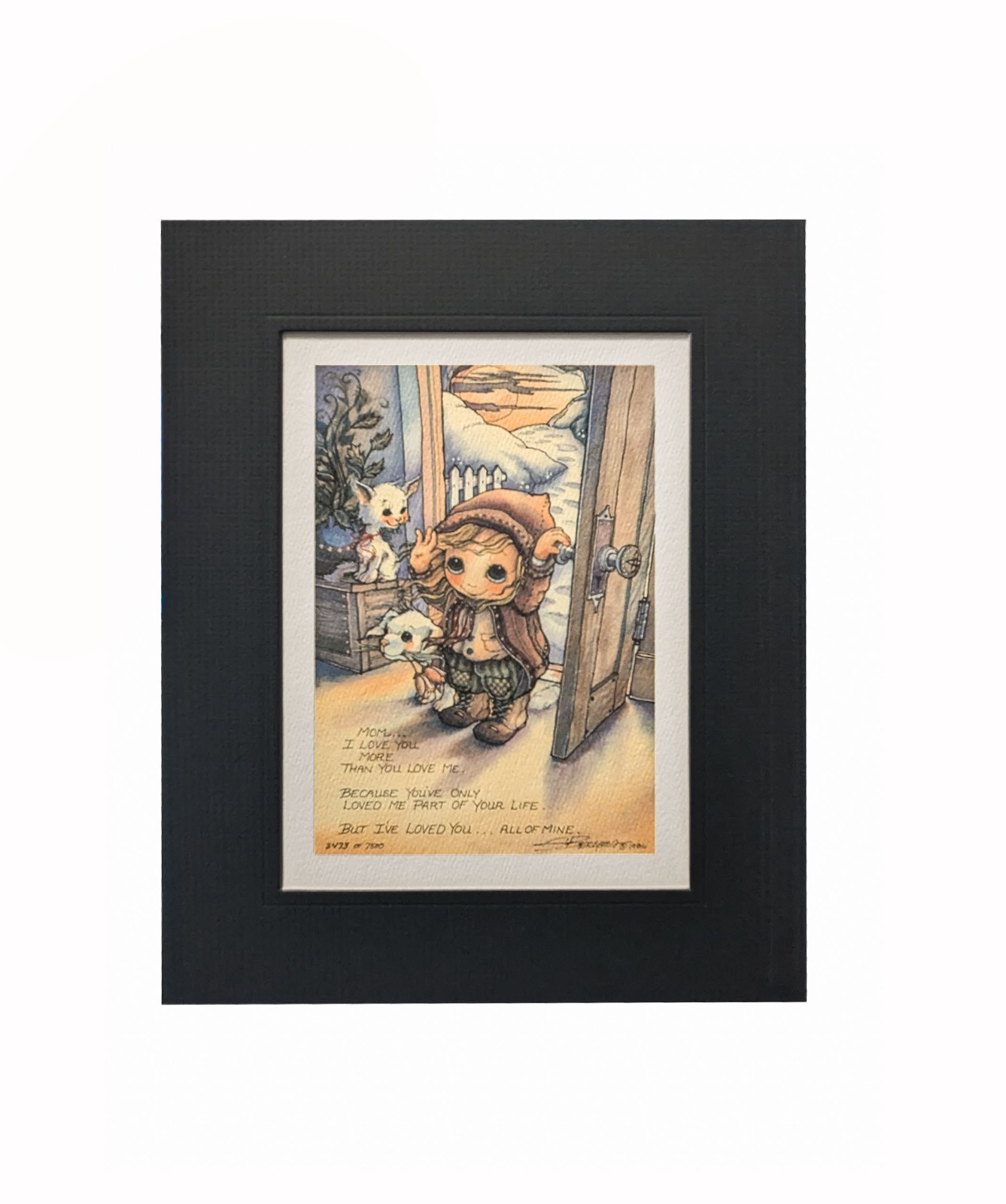 Jody Bergsma Signed Limited Edition Print 1986 Framed 3473/7500 Vintage