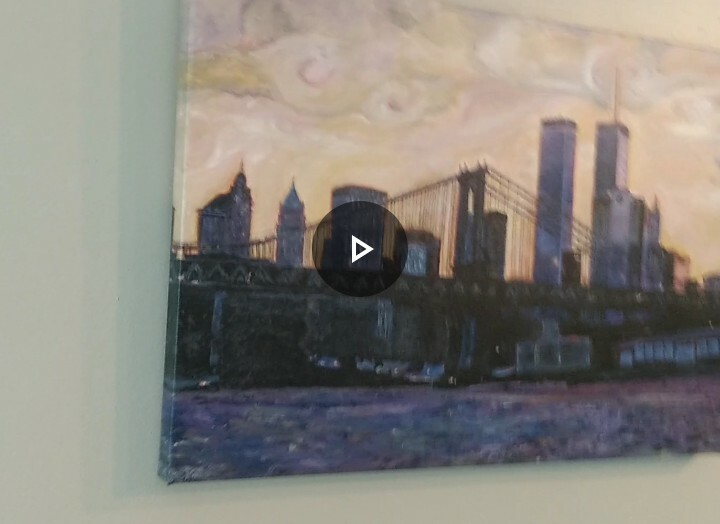 Yellow Sky Over Lower Manhattan   Limited Edition of 50 14″x21″ Canvas Stretched