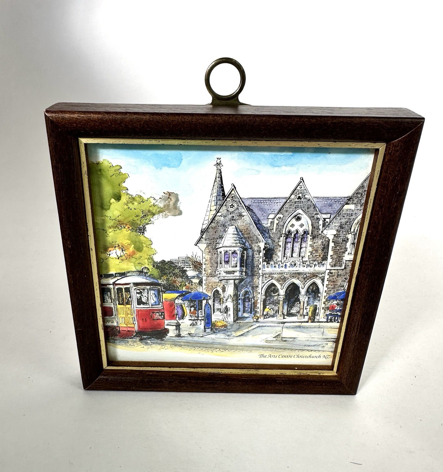 Vintage Signed Pat Prendergast Painted Christchurch NZ Art Centre Framed Mini